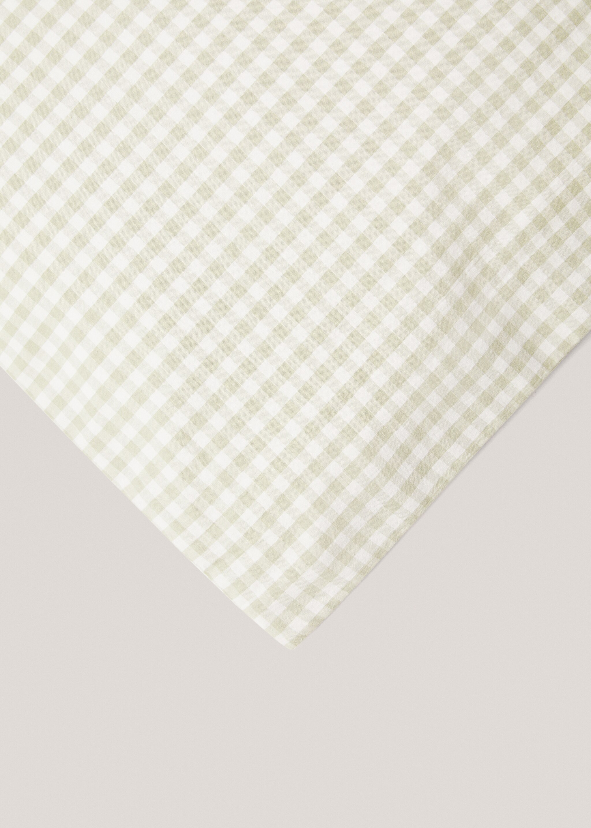 Gingham-check cotton duvet cover Single bed - Details of the article 1