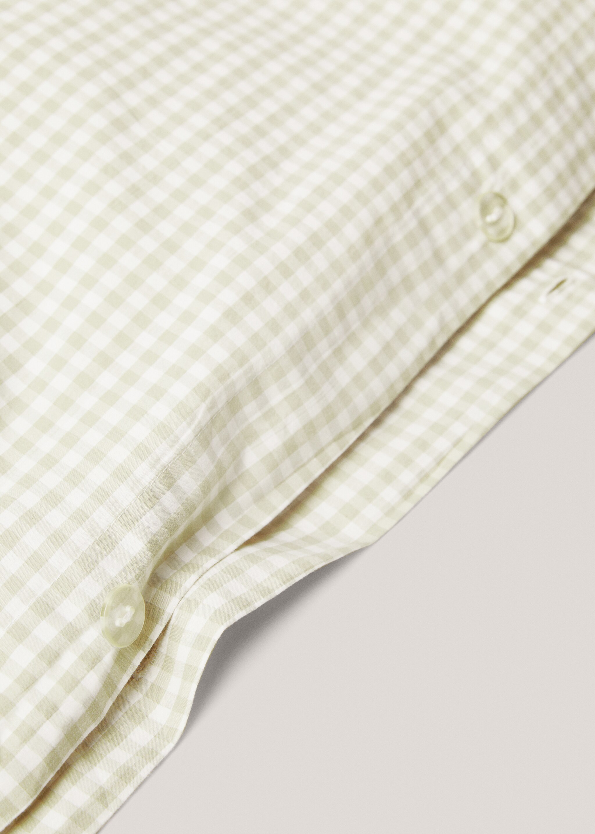 Gingham-check cotton duvet cover Single bed - Details of the article 2