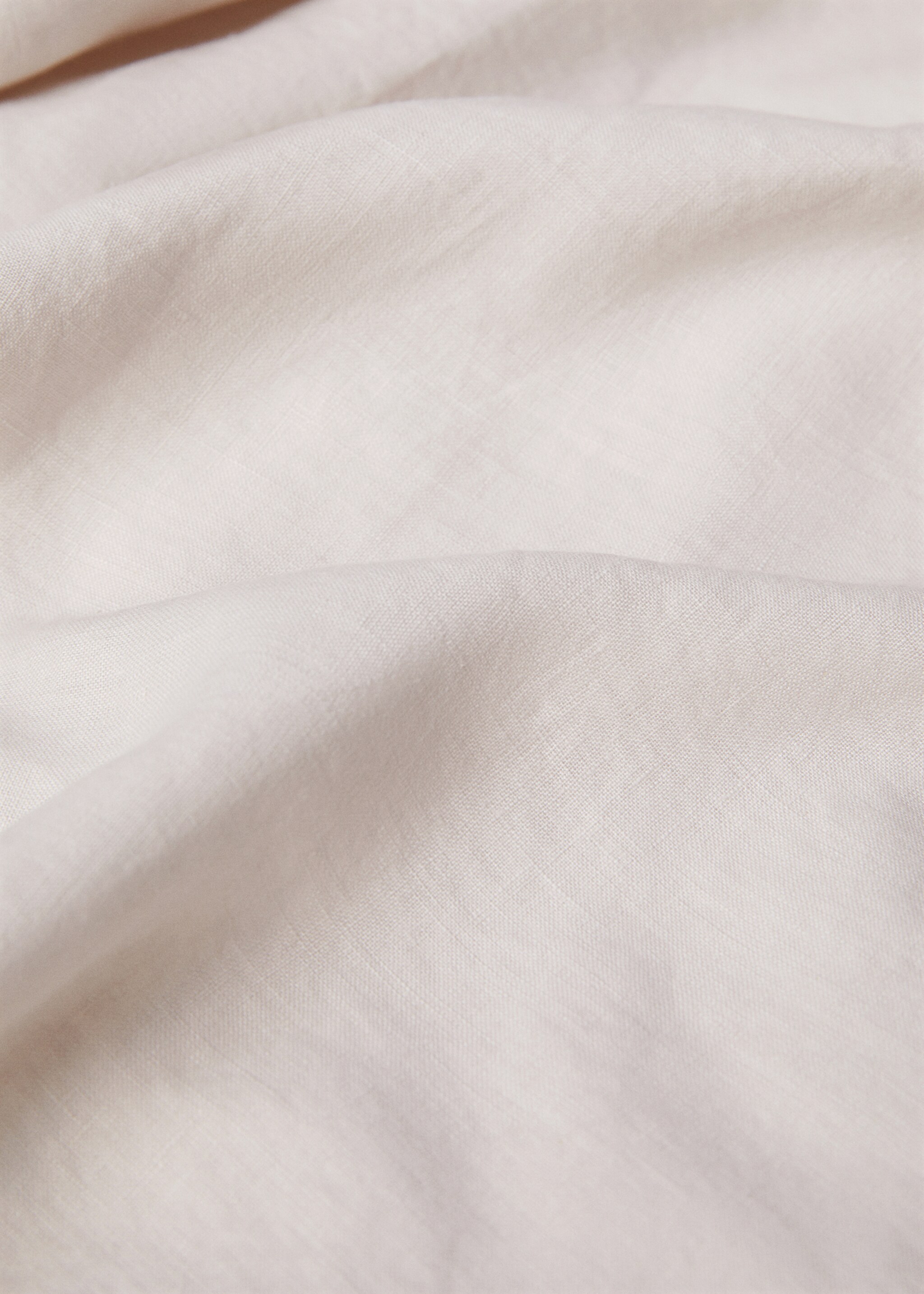 100% linen duvet cover large queen bed - Details of the article 2, Beige. Ref: 67004078-00.