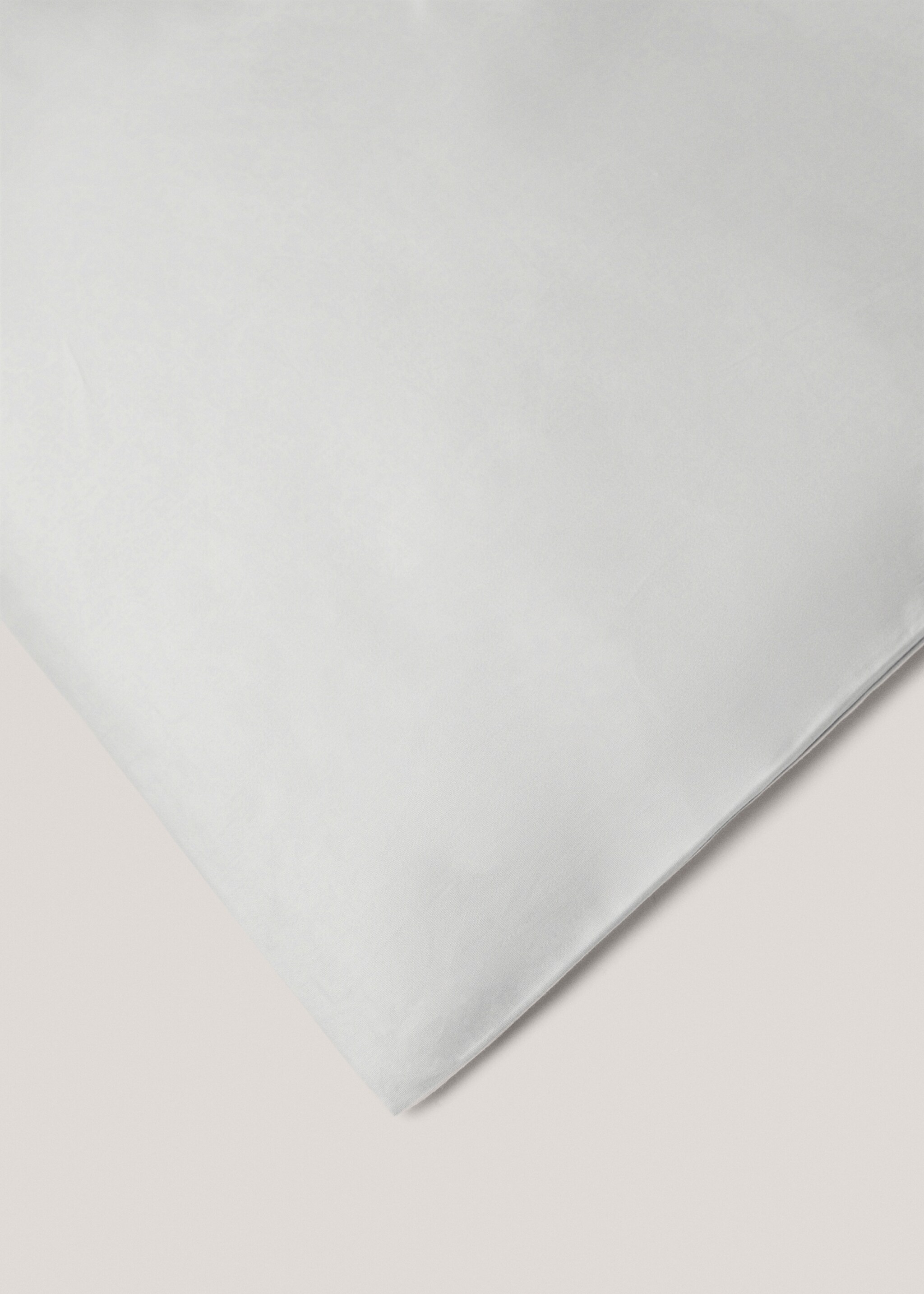 Satin duvet cover for king bed - Details of the article 3, Grey. Ref: 67004081-00.