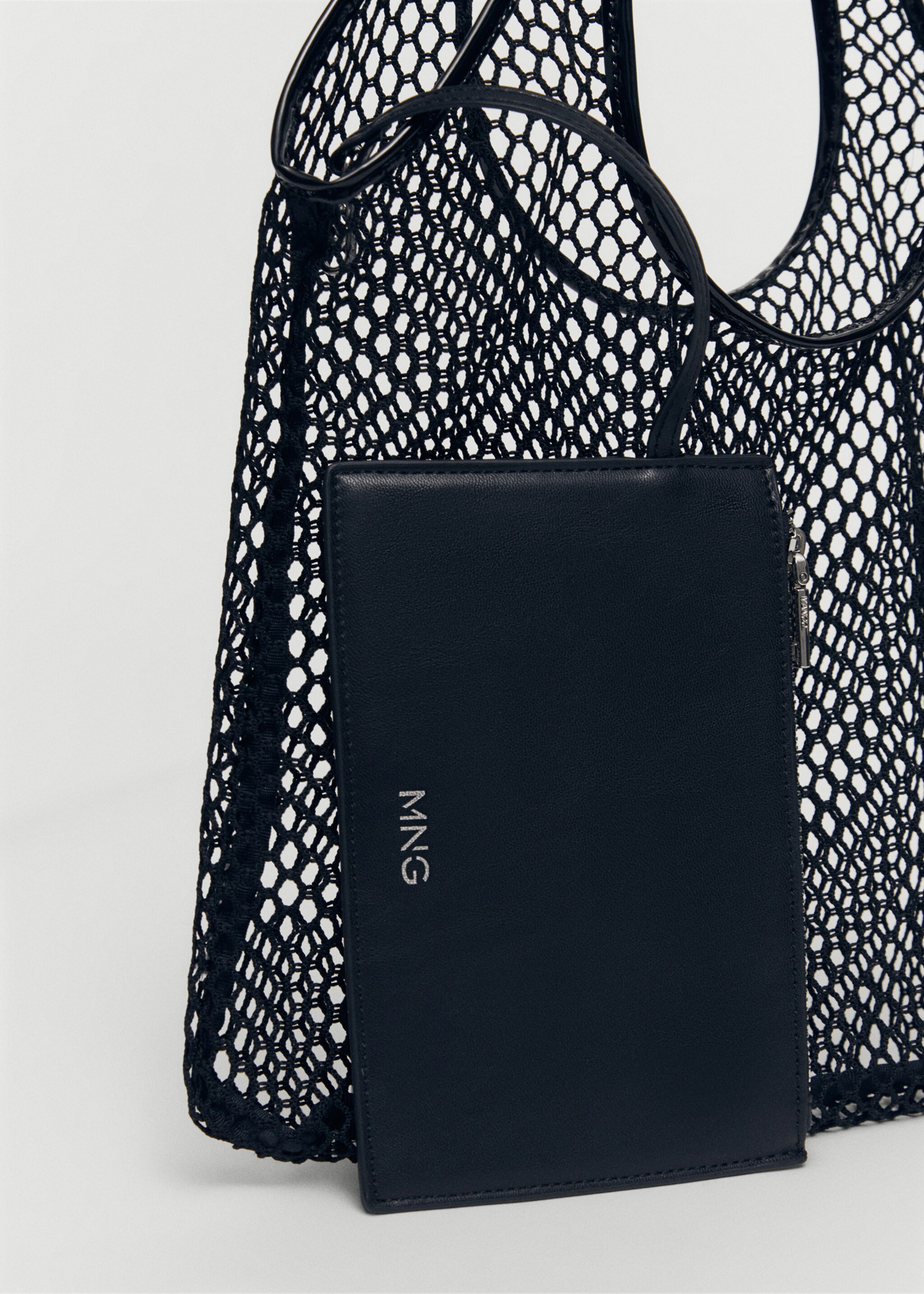 Mesh pattern shopper bag - Details of the article 1