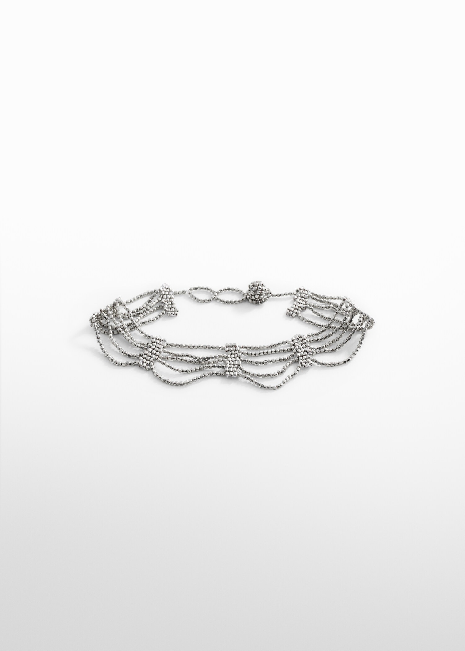 Collier perles métalliques - Article sans modèle