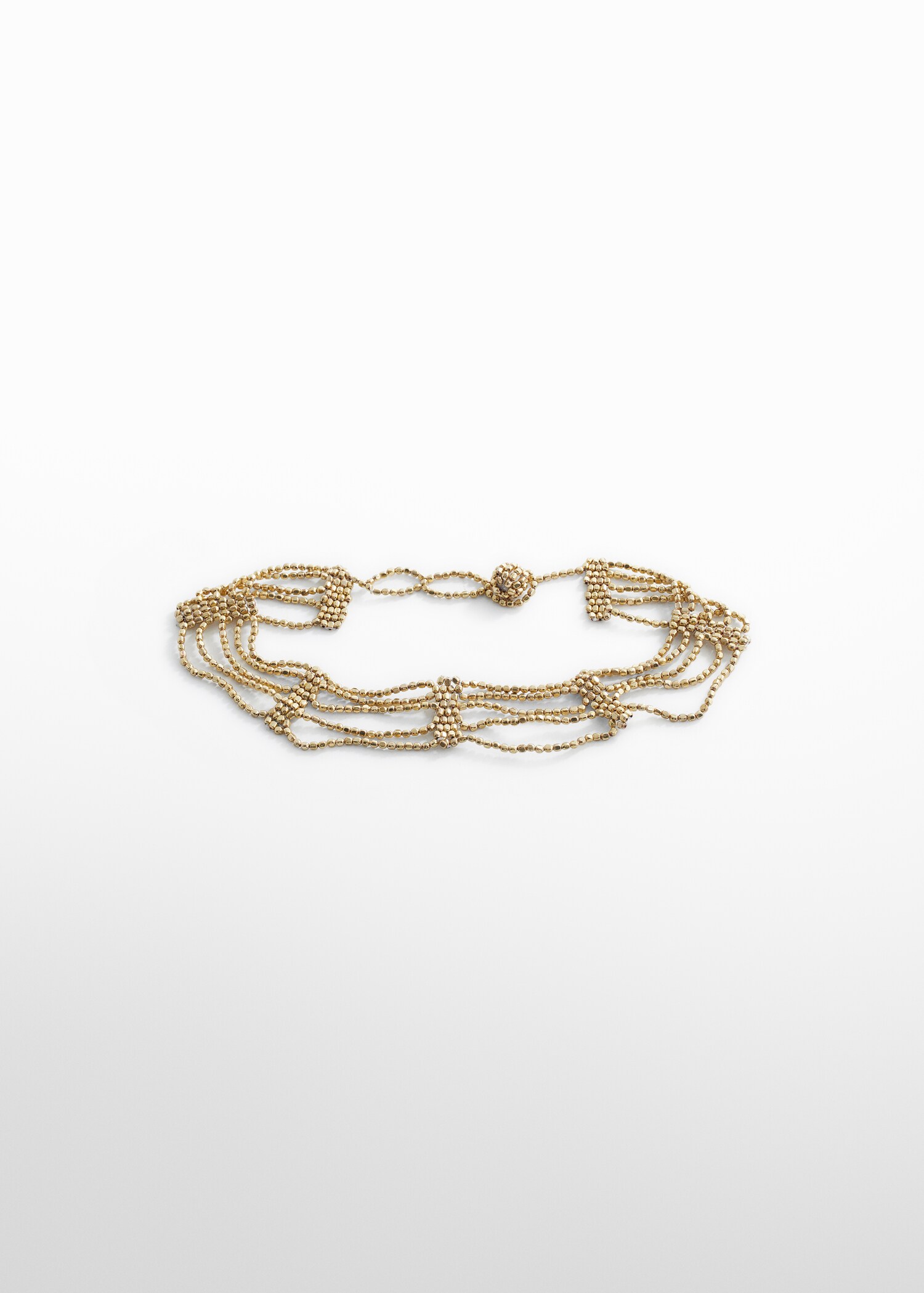 Collier perles métalliques - Article sans modèle