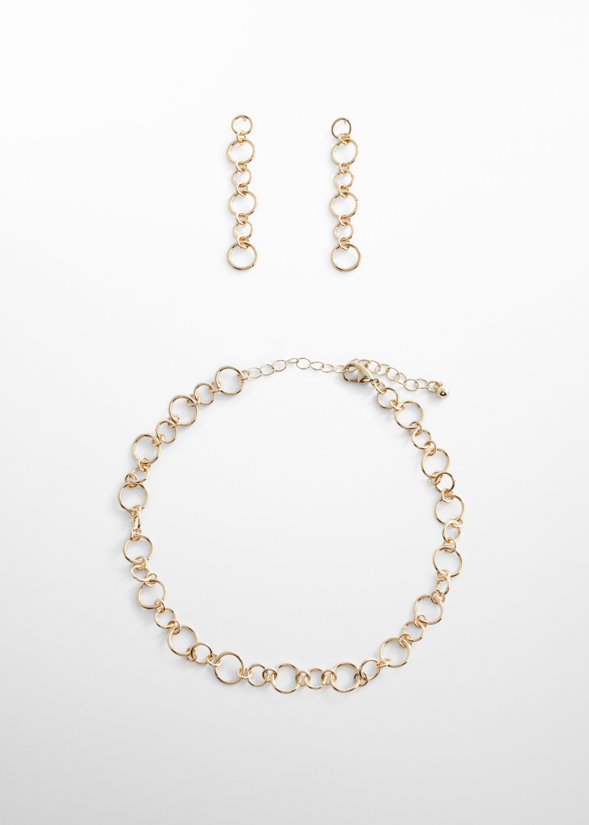 Combined hoops necklace - Article without model, Gold. Ref: 67004790-00.