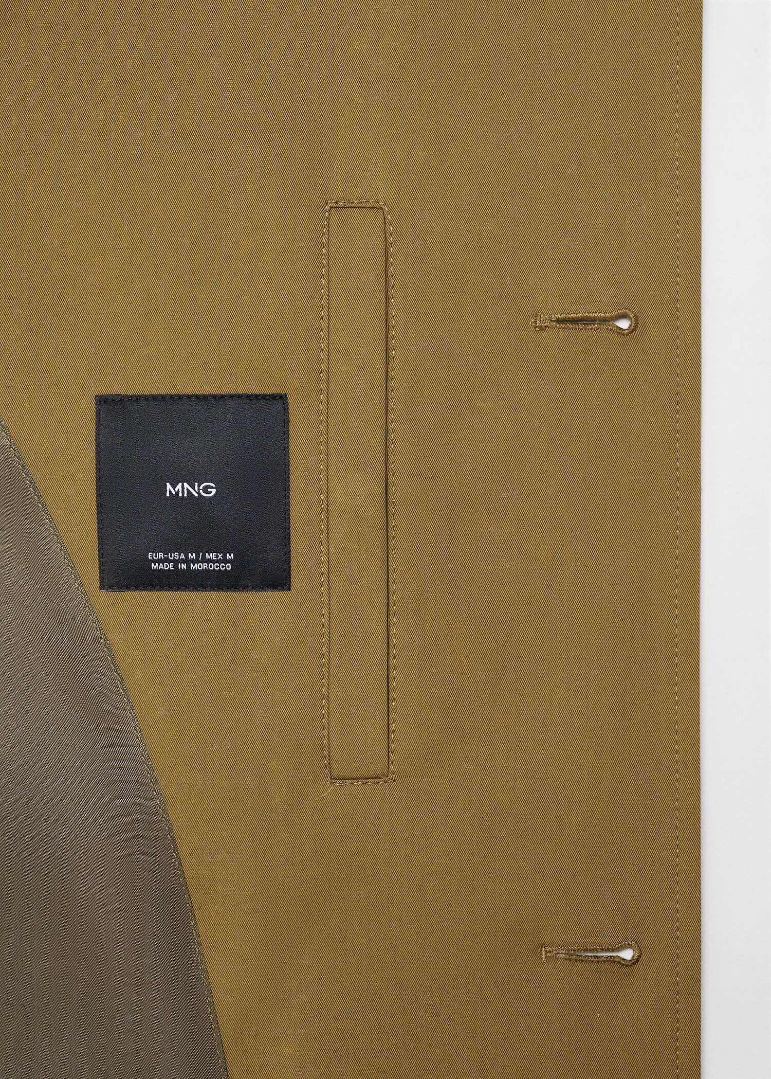 Gabardina relaxed fit algodón - Detalle del artículo 8