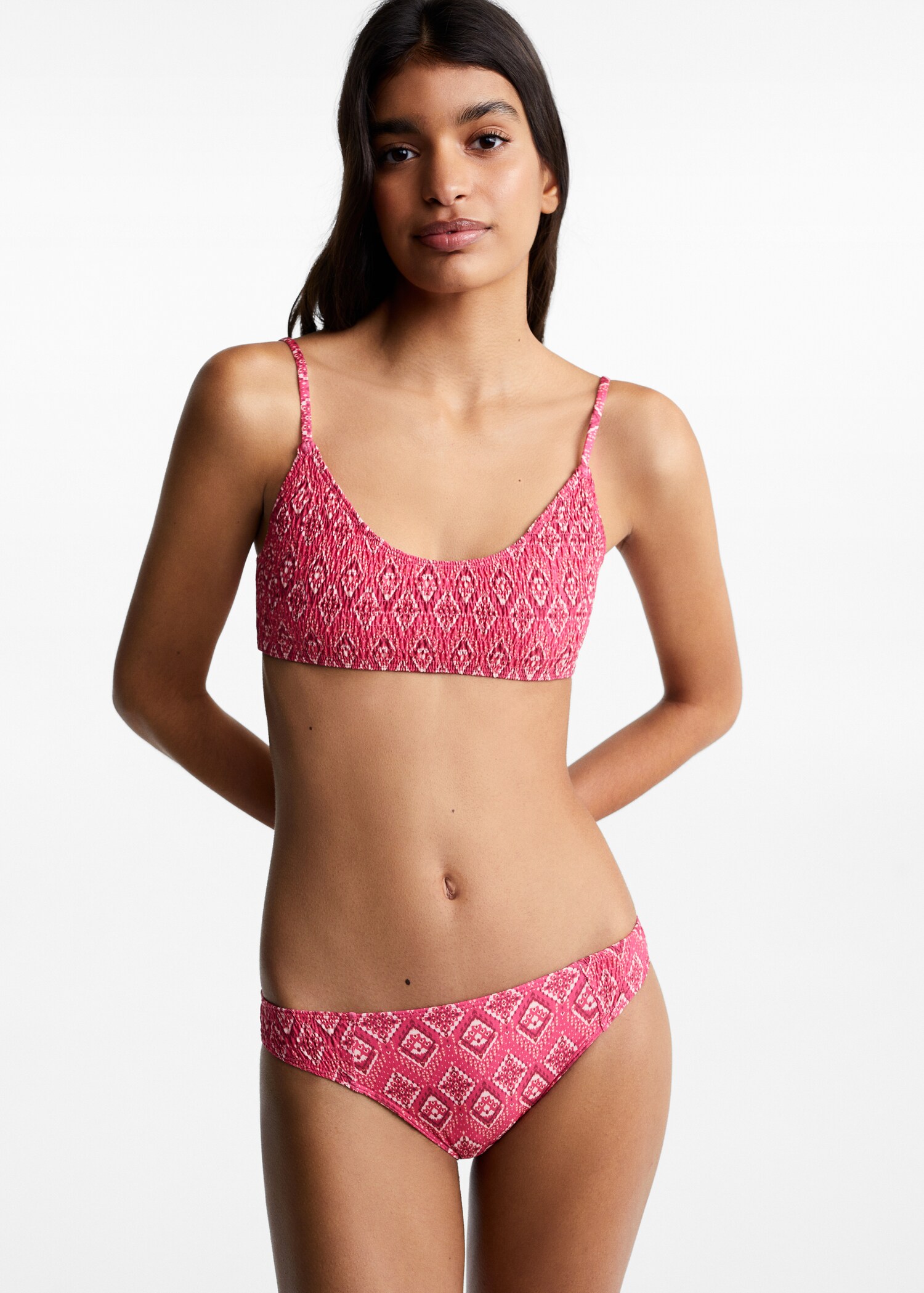 Ruched printed bikini - Medium plane
