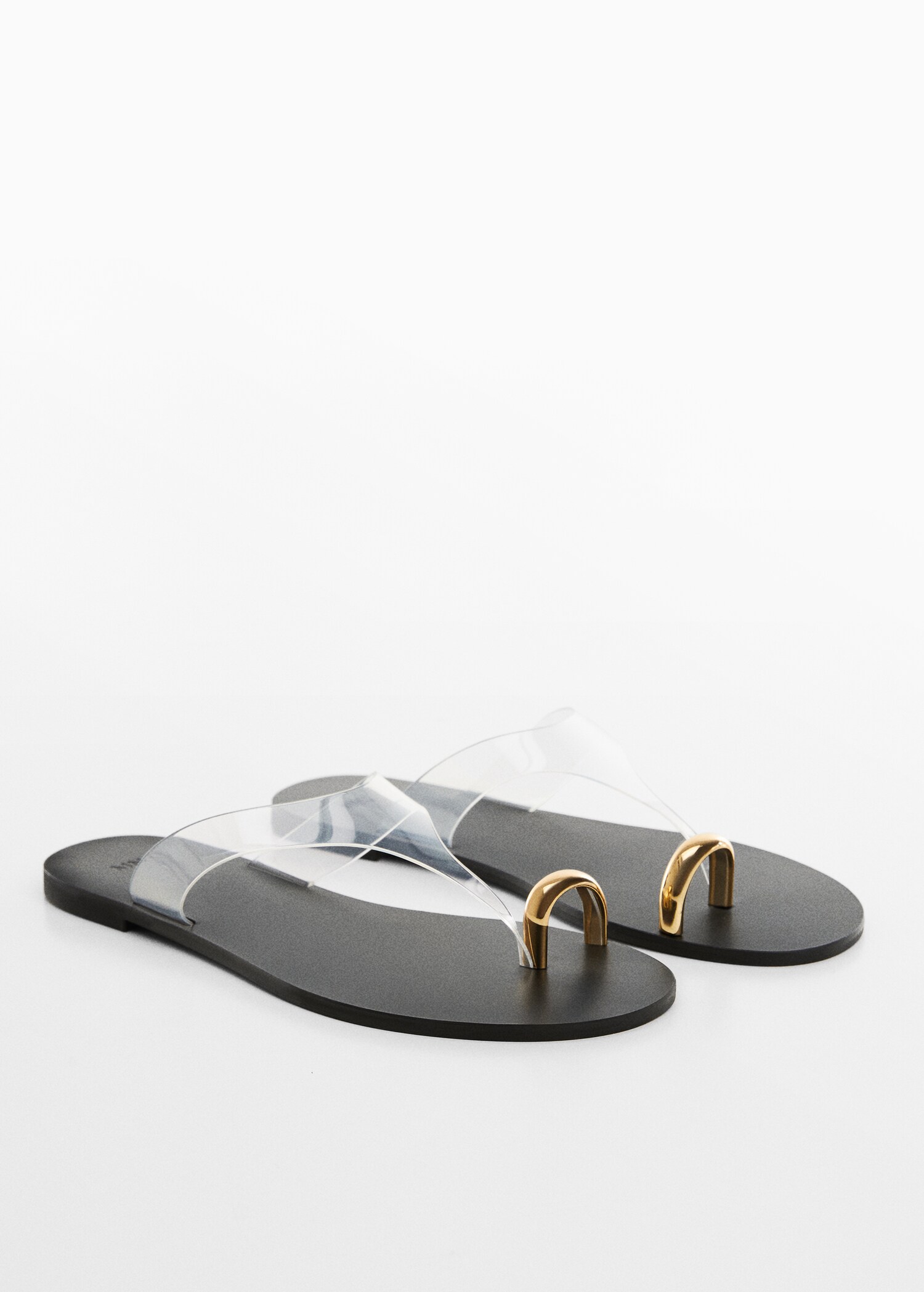 Vinyl leather sandals - Medium plane