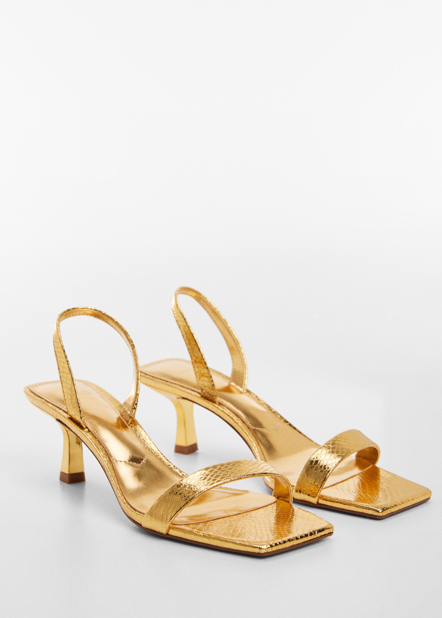 Metallic snake sandals - Medium plane