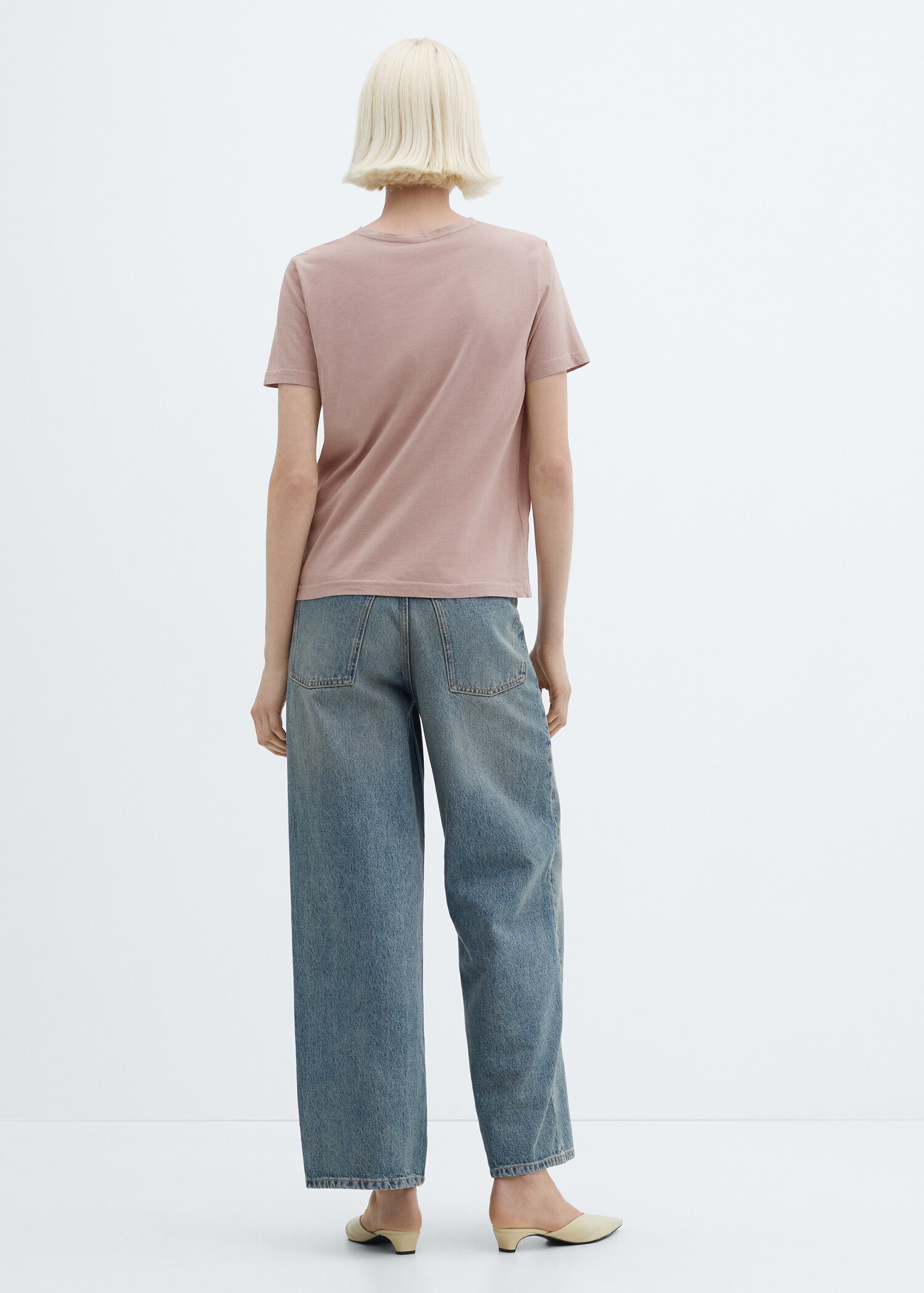 Washed round-neck t-shirt - Reverse of the article