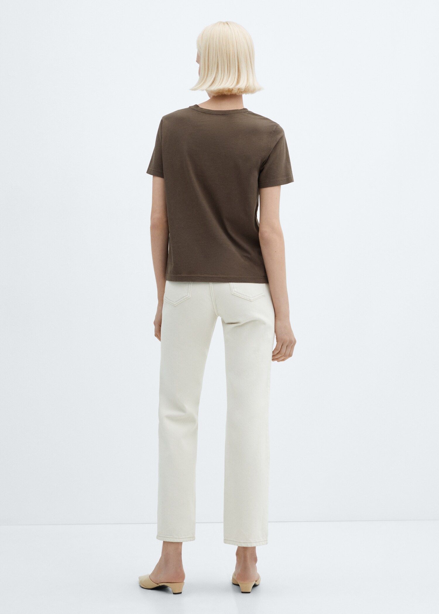 Washed round-neck t-shirt - Reverse of the article
