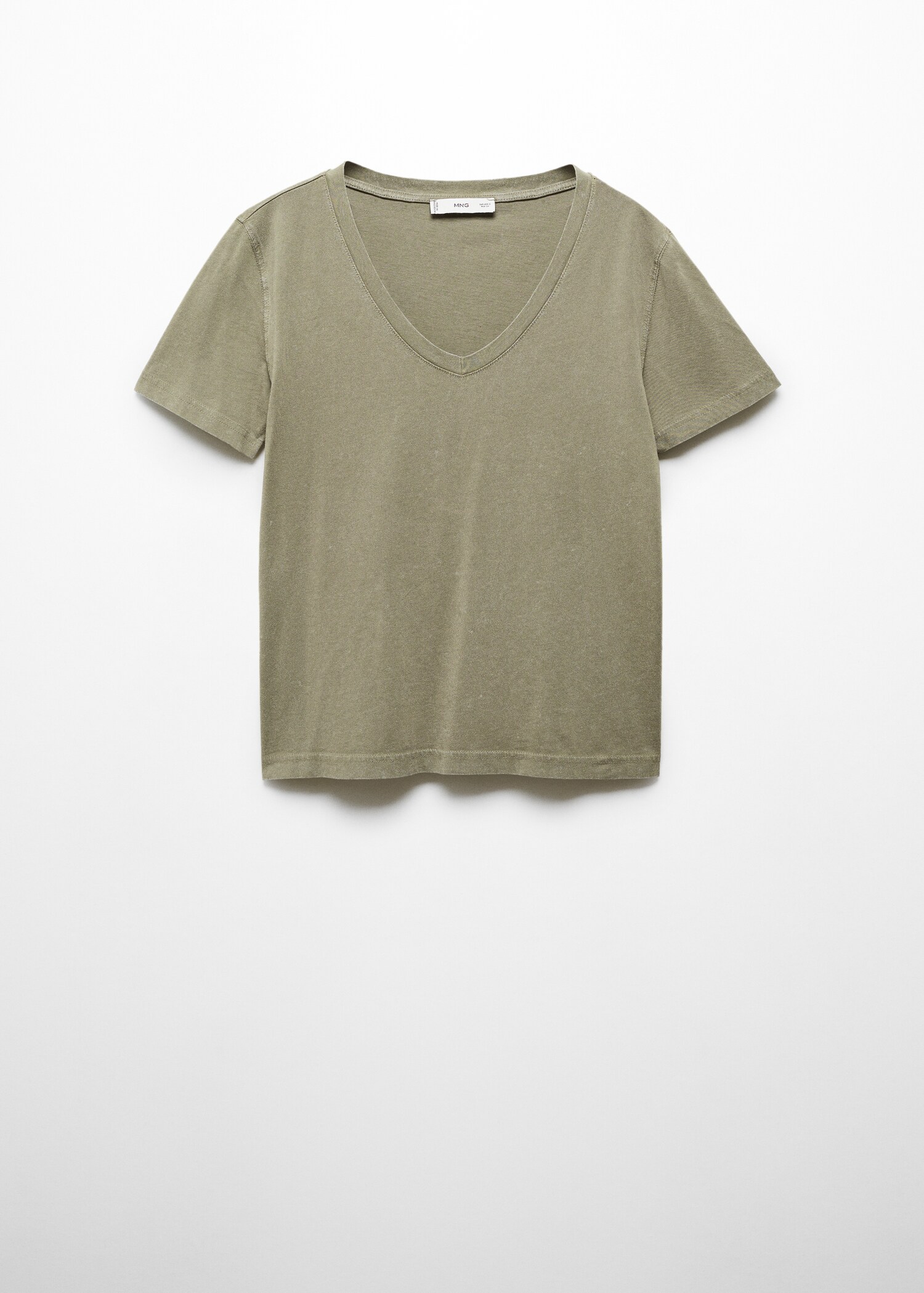 Washed-effect cotton t-shirt - Article without model