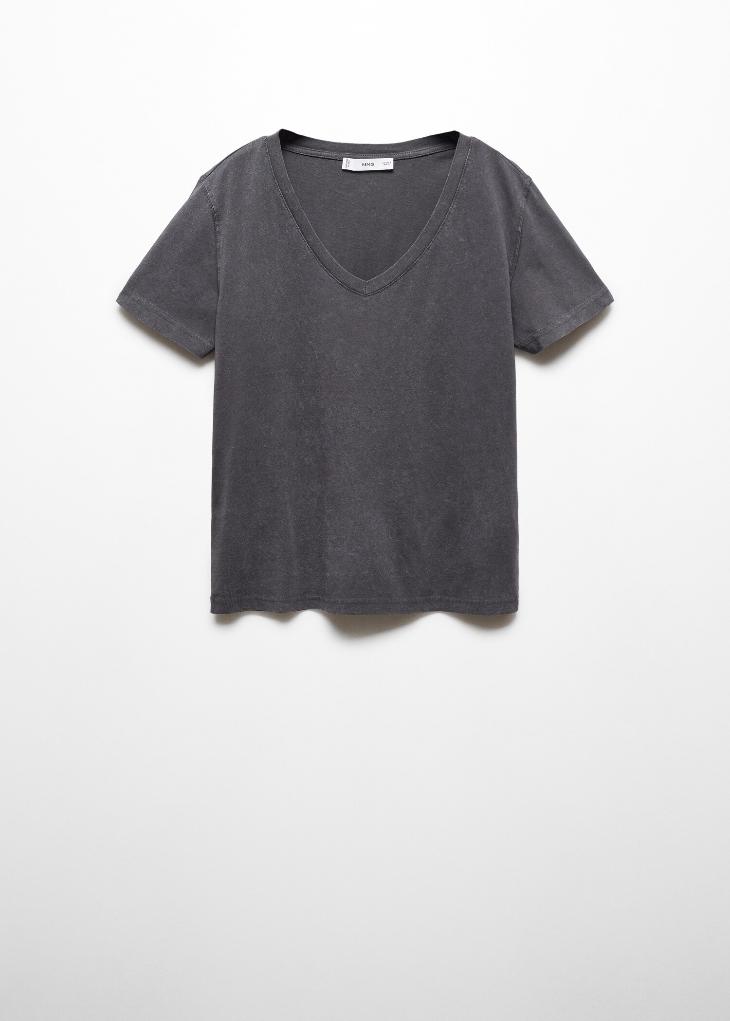 Washed-effect cotton t-shirt - Article without model