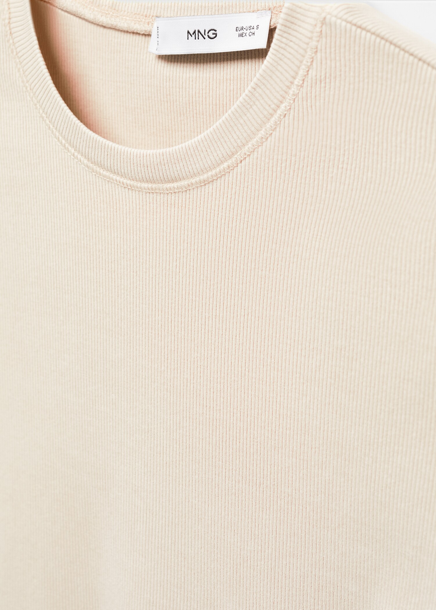 Washed ribbed t-shirt - Details of the article 8