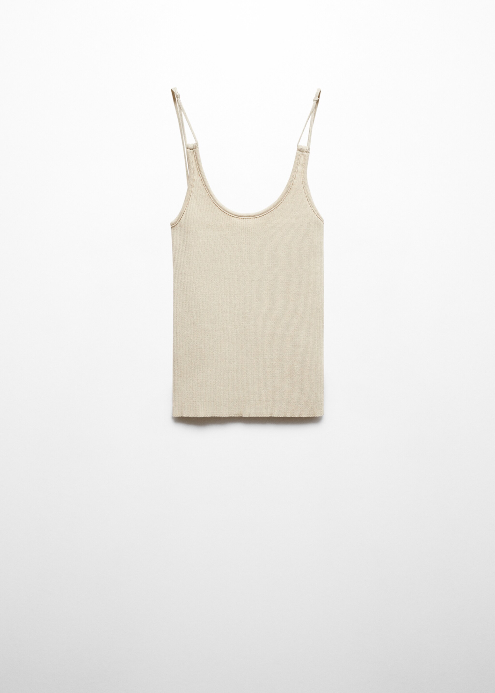 Double straps top - Article without model, Ecru. Ref: 67005756-00.