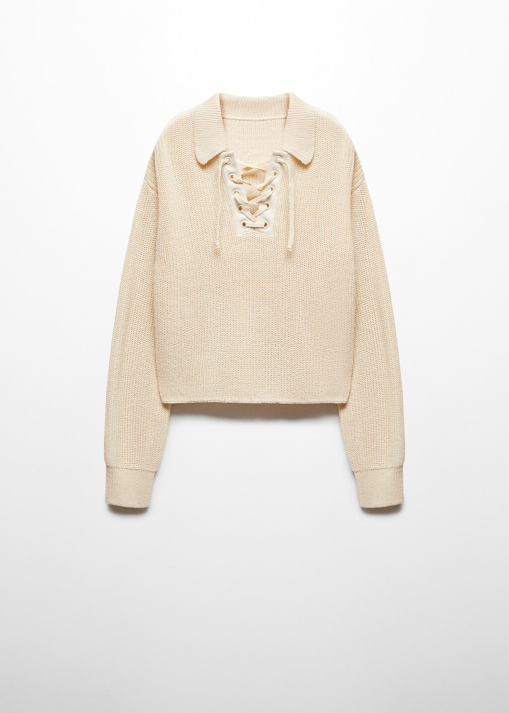 V-neck sweater with drawstring - Women | MANGO OUTLET USA V-neck sweater with drawstring - Women | MANGO OUTLET USA