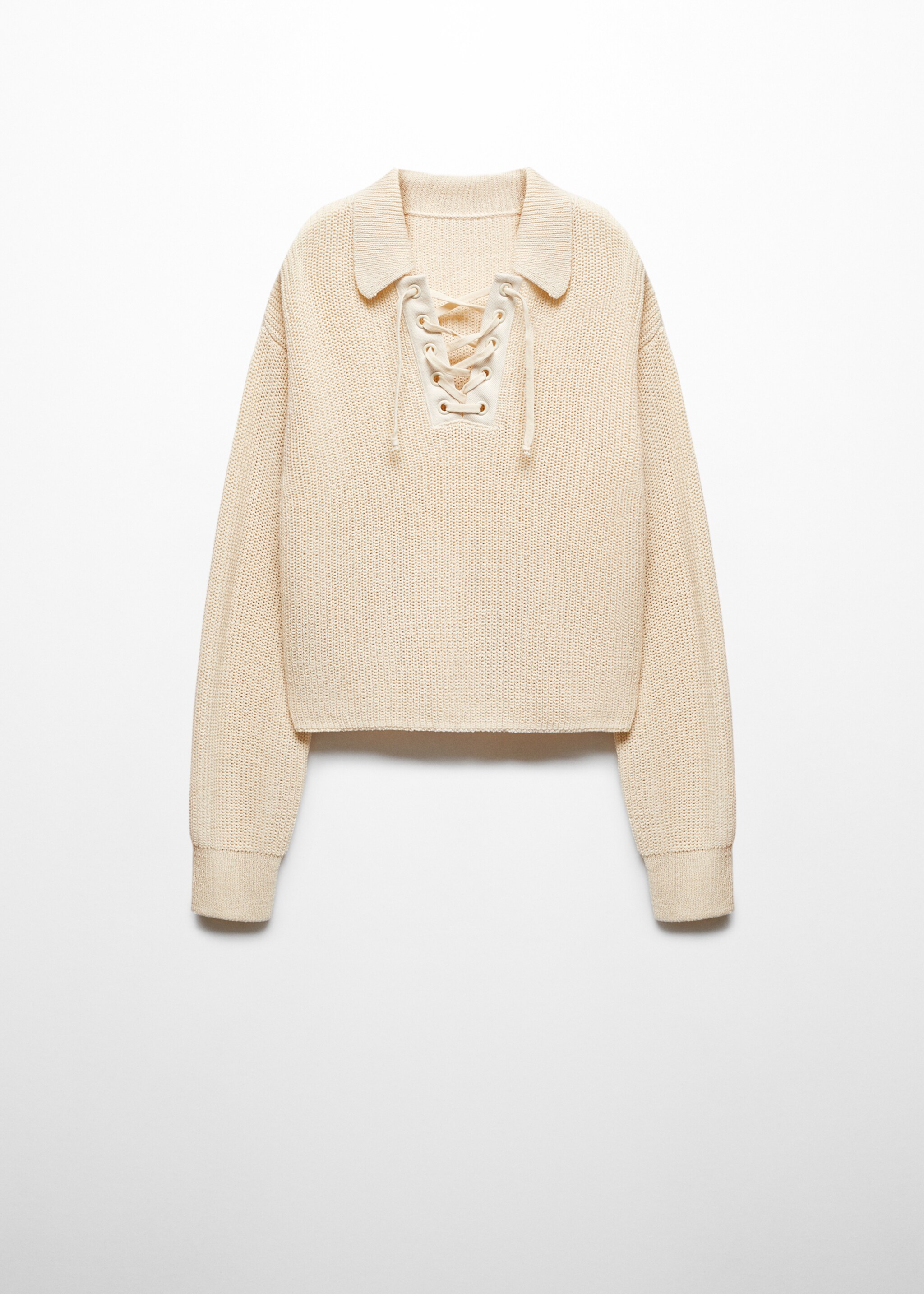 V-neck sweater with drawstring - Article without model