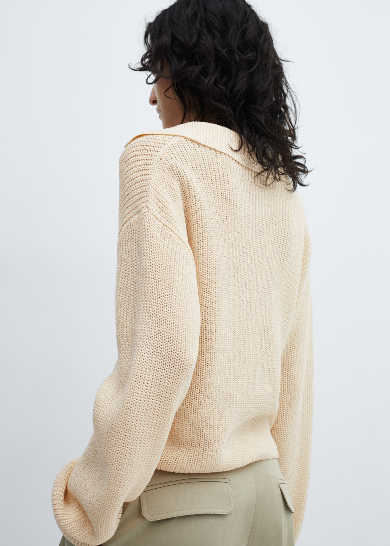 Jersey cuello pico cordón - Reverso del artículo