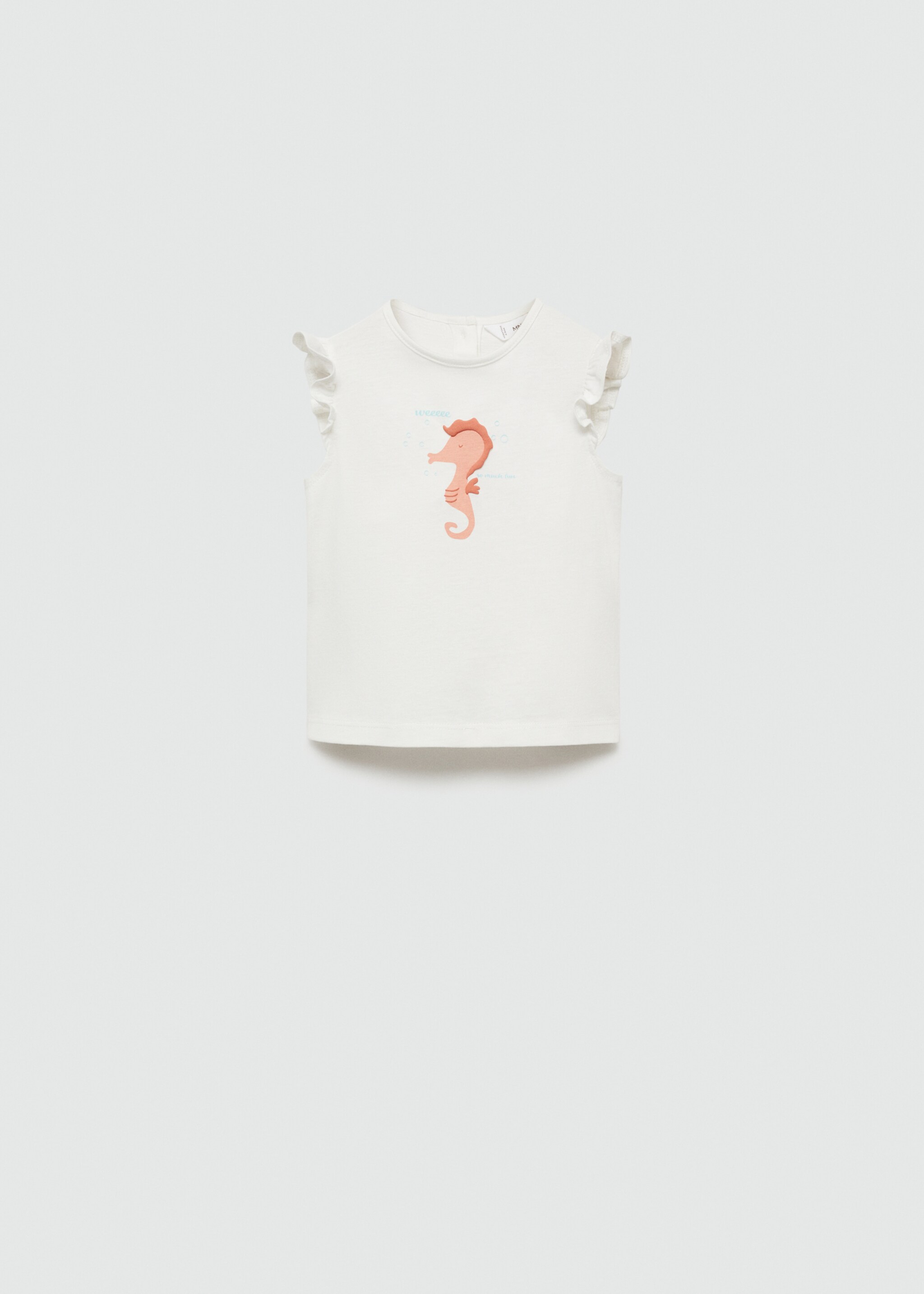 Ruffled printed t-shirt - Article without model