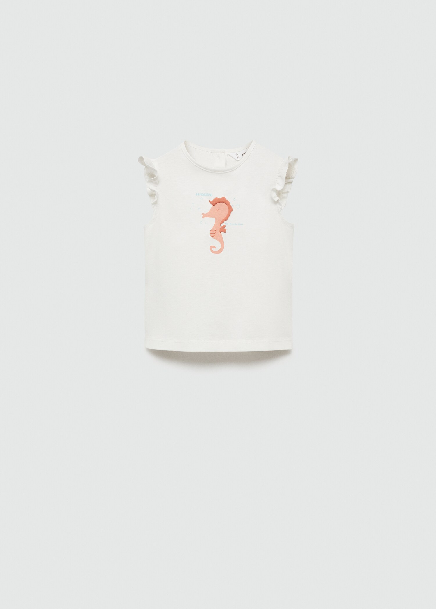 Ruffled printed t-shirt - Article without model