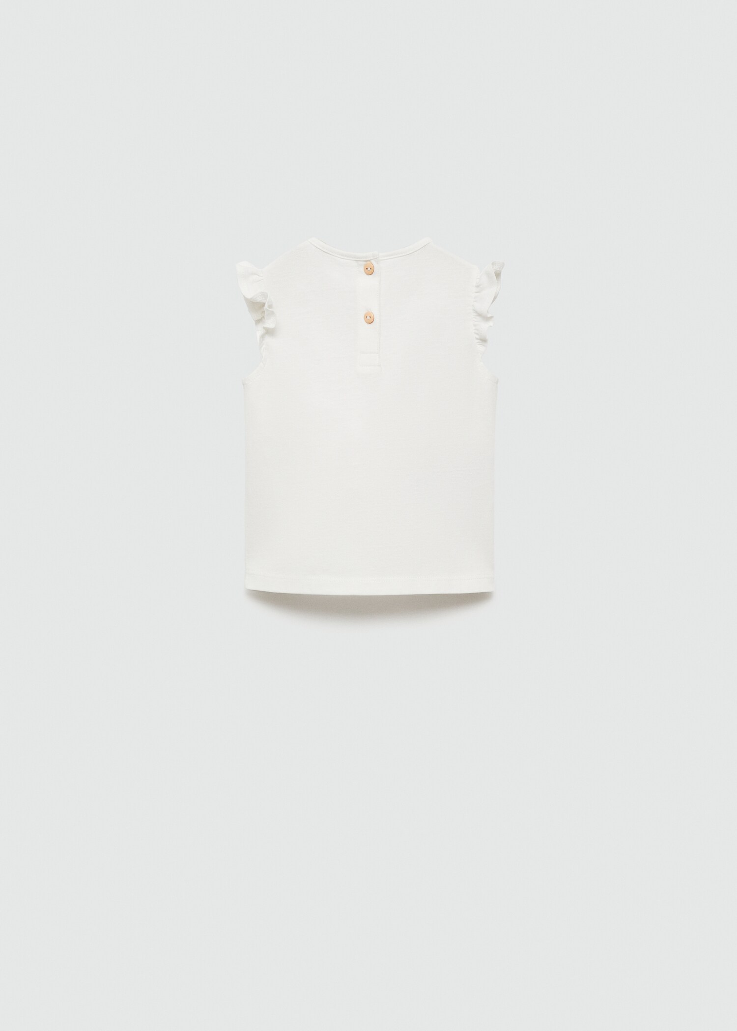 Ruffled printed t-shirt - Reverse of the article
