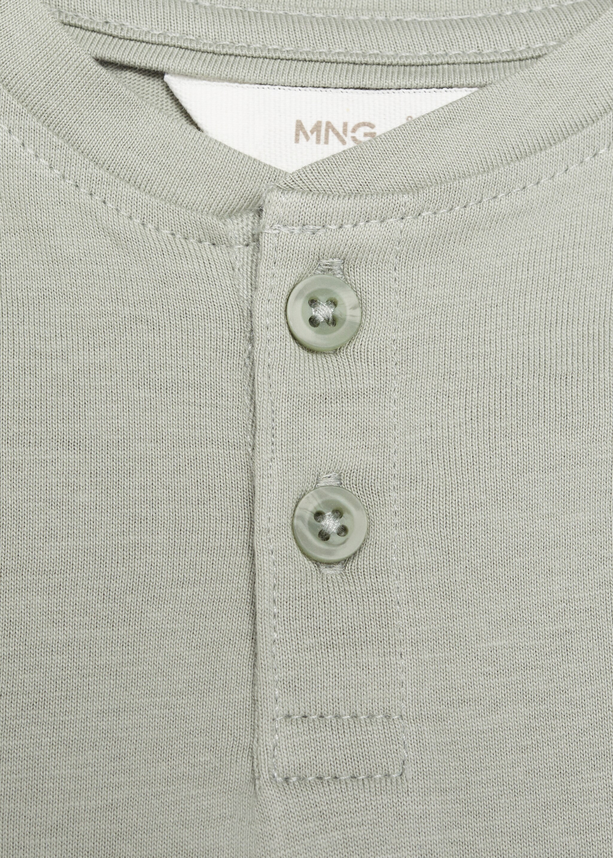 Basic-T-Shirt aus Baumwolle - Detail des Artikels 8, Khaki. Ref: 67006004-00.