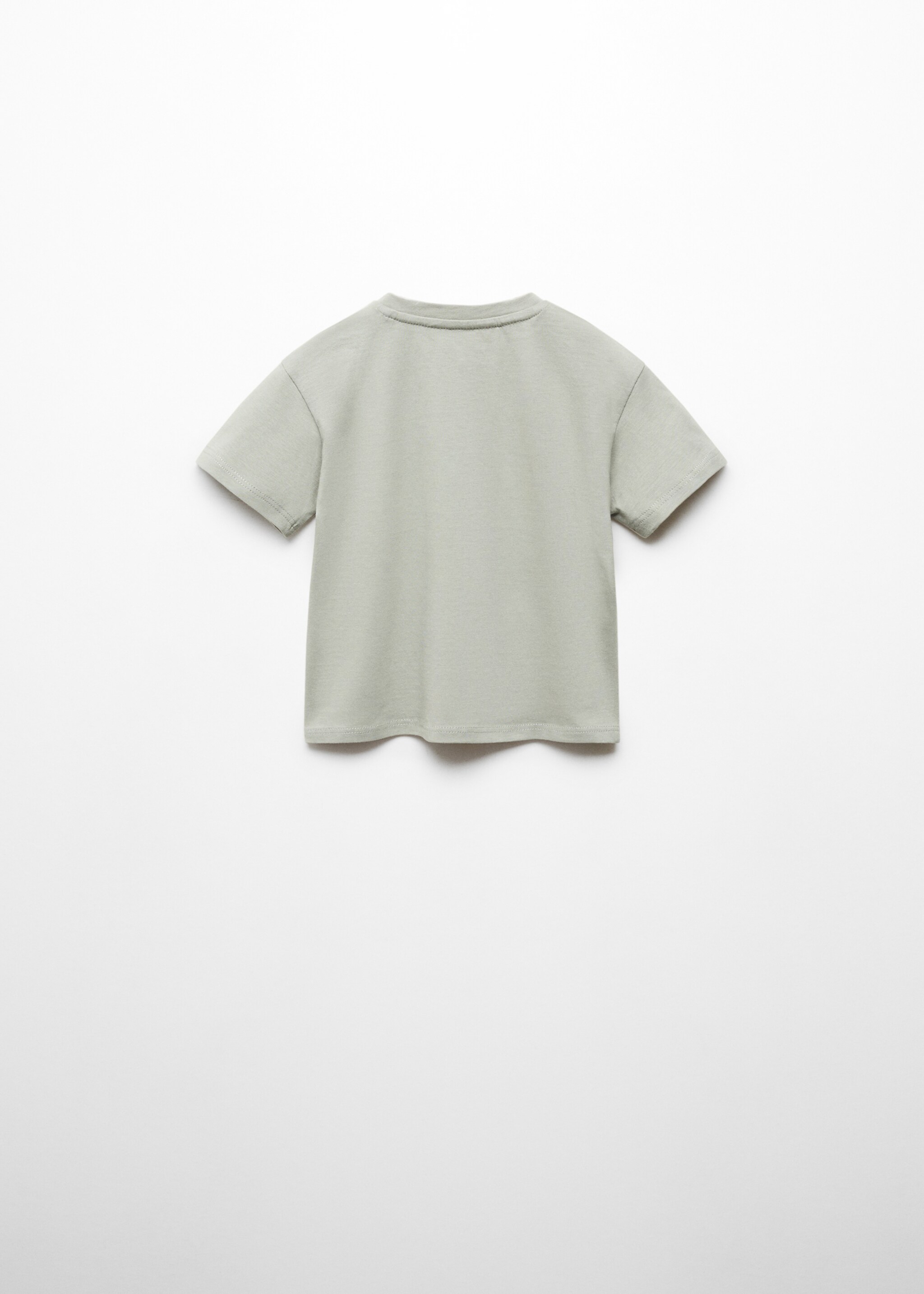 Basic-T-Shirt aus Baumwolle - Rückseite des Artikels, Khaki. Ref: 67006004-00.