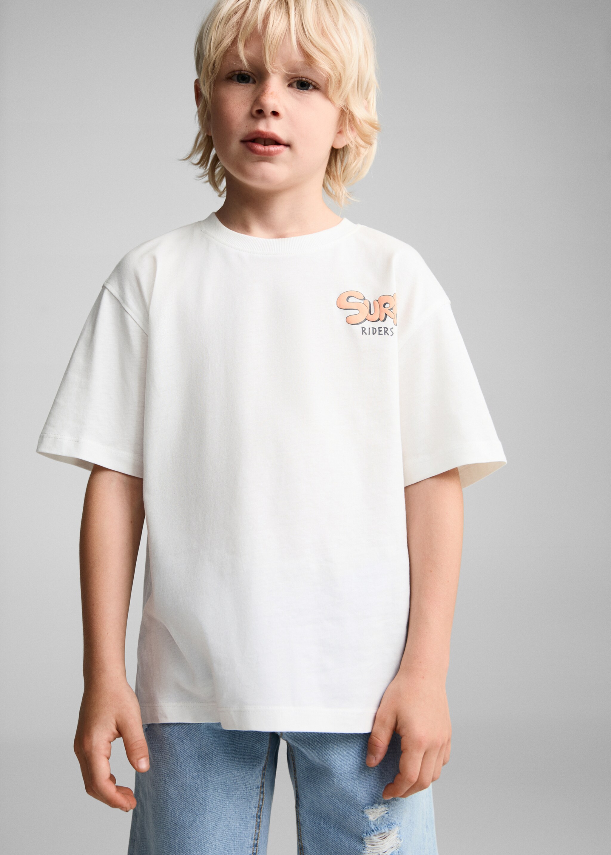 Short-sleeved t-shirt with message - Medium plane