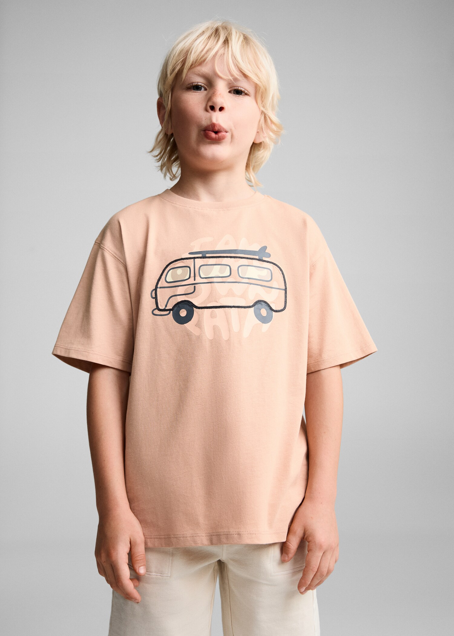 Embossed printed t-shirt - Medium plane
