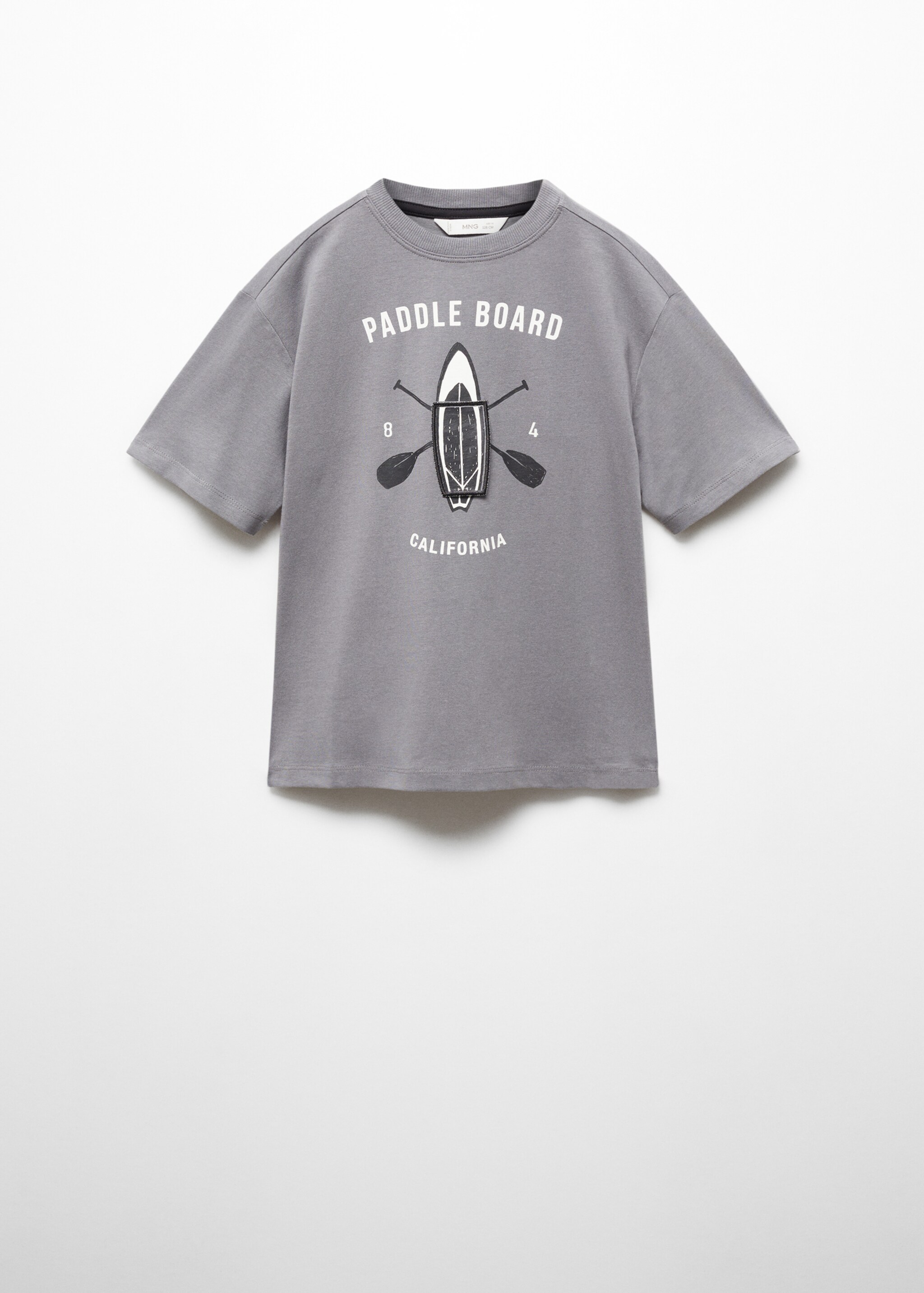 T-shirt met surfprint - Artikel zonder model, Antraciet. Ref: 67006013-00.