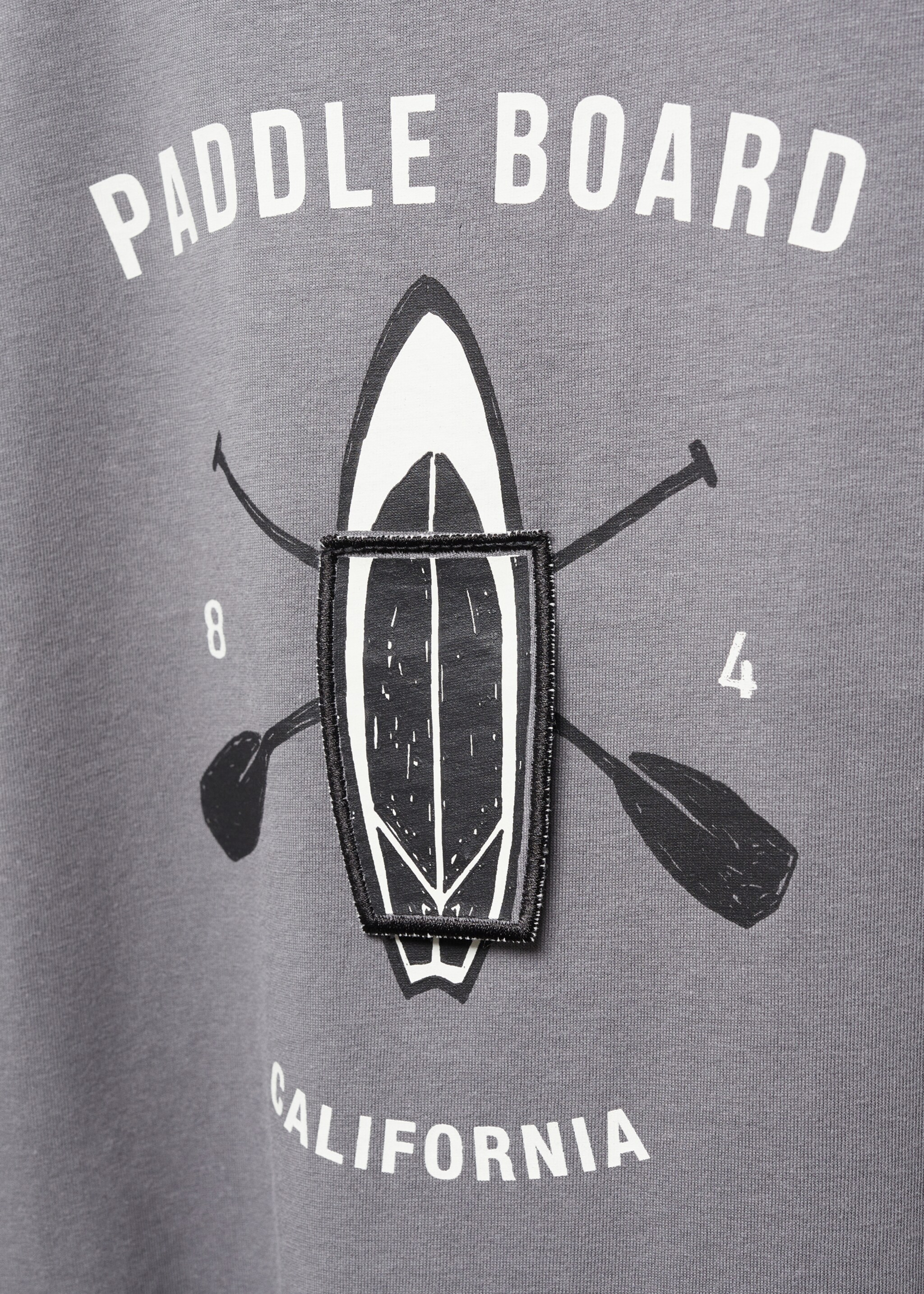 T-shirt met surfprint - Detail van het artikel 8, Antraciet. Ref: 67006013-00.