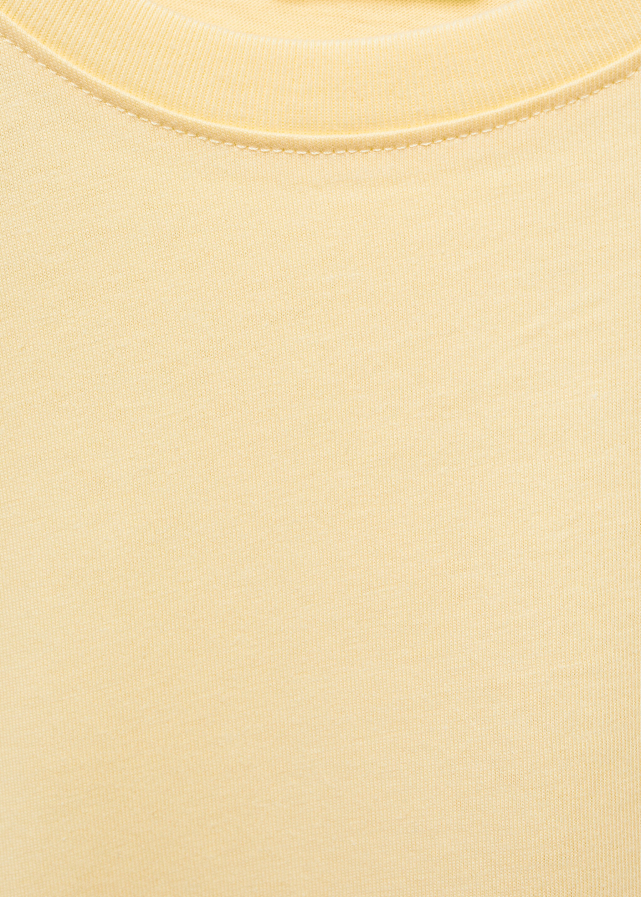 Essential cotton-blend T-shirt - Details of the article 8, Yellow. Ref: 67006019-00.