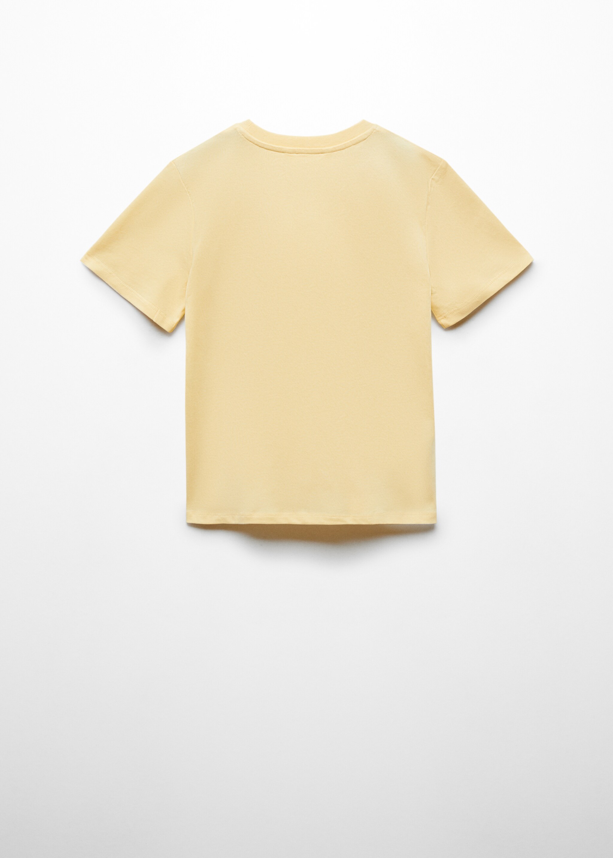 Essential cotton-blend T-shirt - Reverse of the article, Yellow. Ref: 67006019-00.