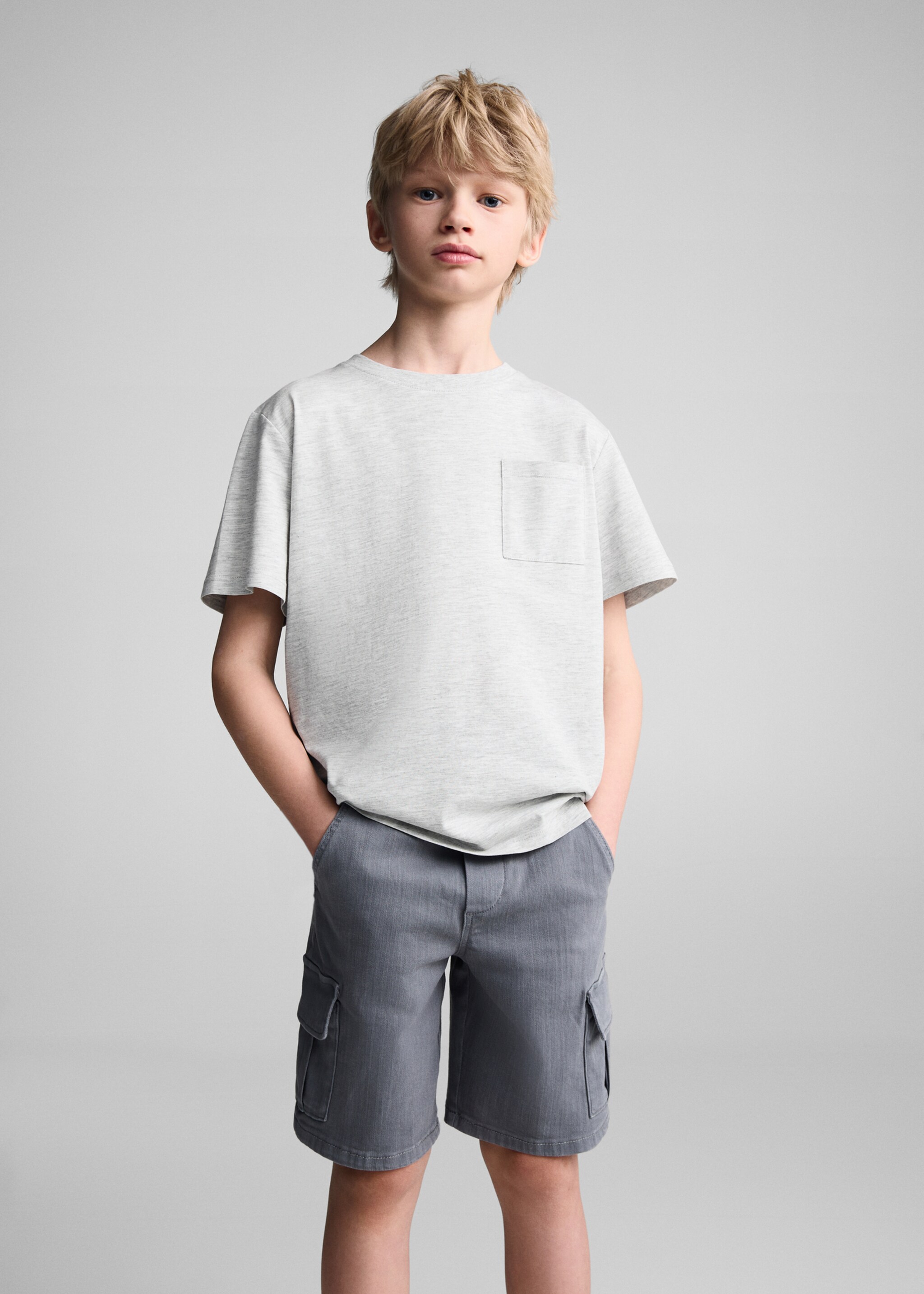 Essential cotton-blend T-shirt - Medium plane