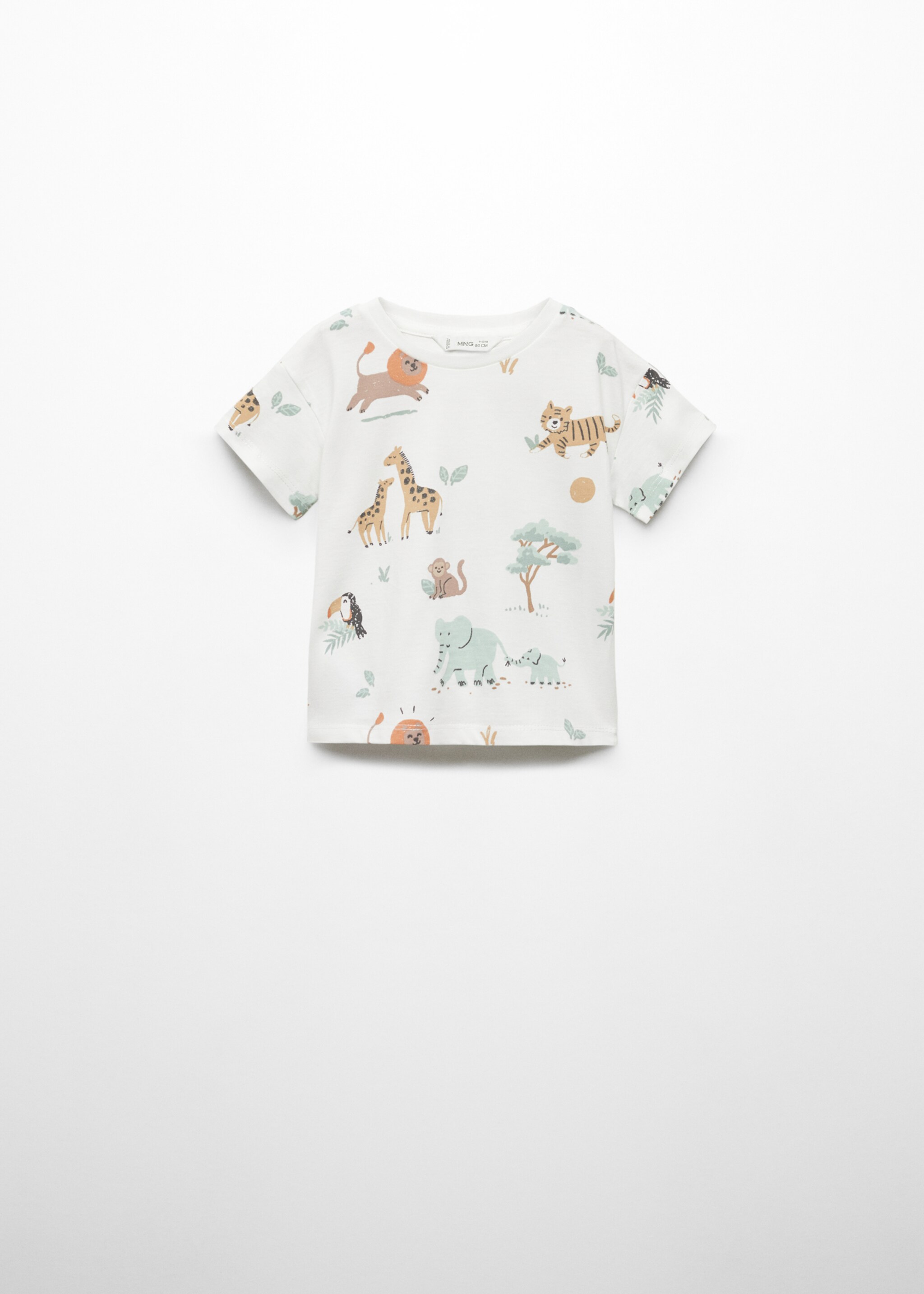 Animal print cotton t-shirt - Article without model