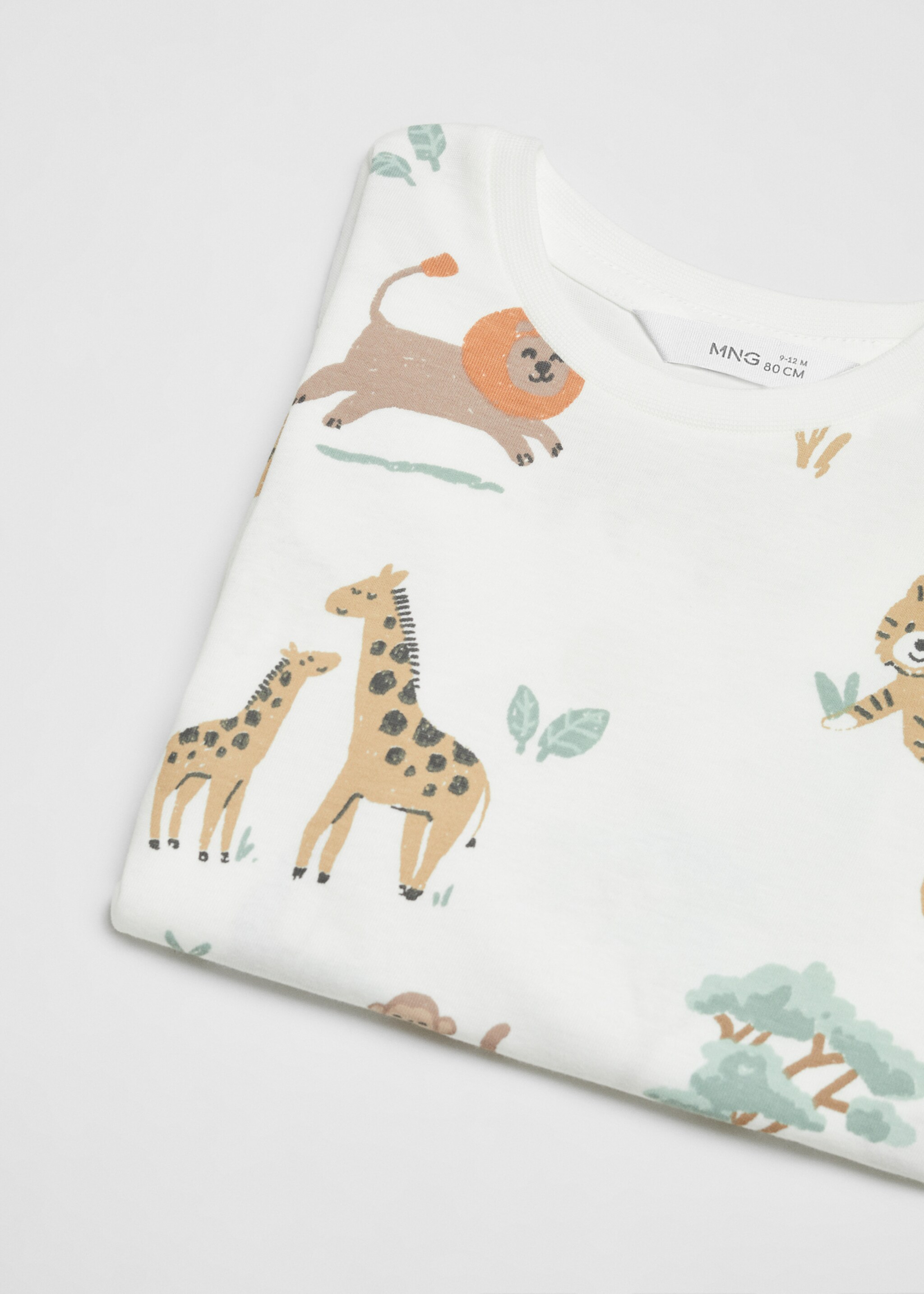 Animal print cotton t-shirt - Details of the article 0