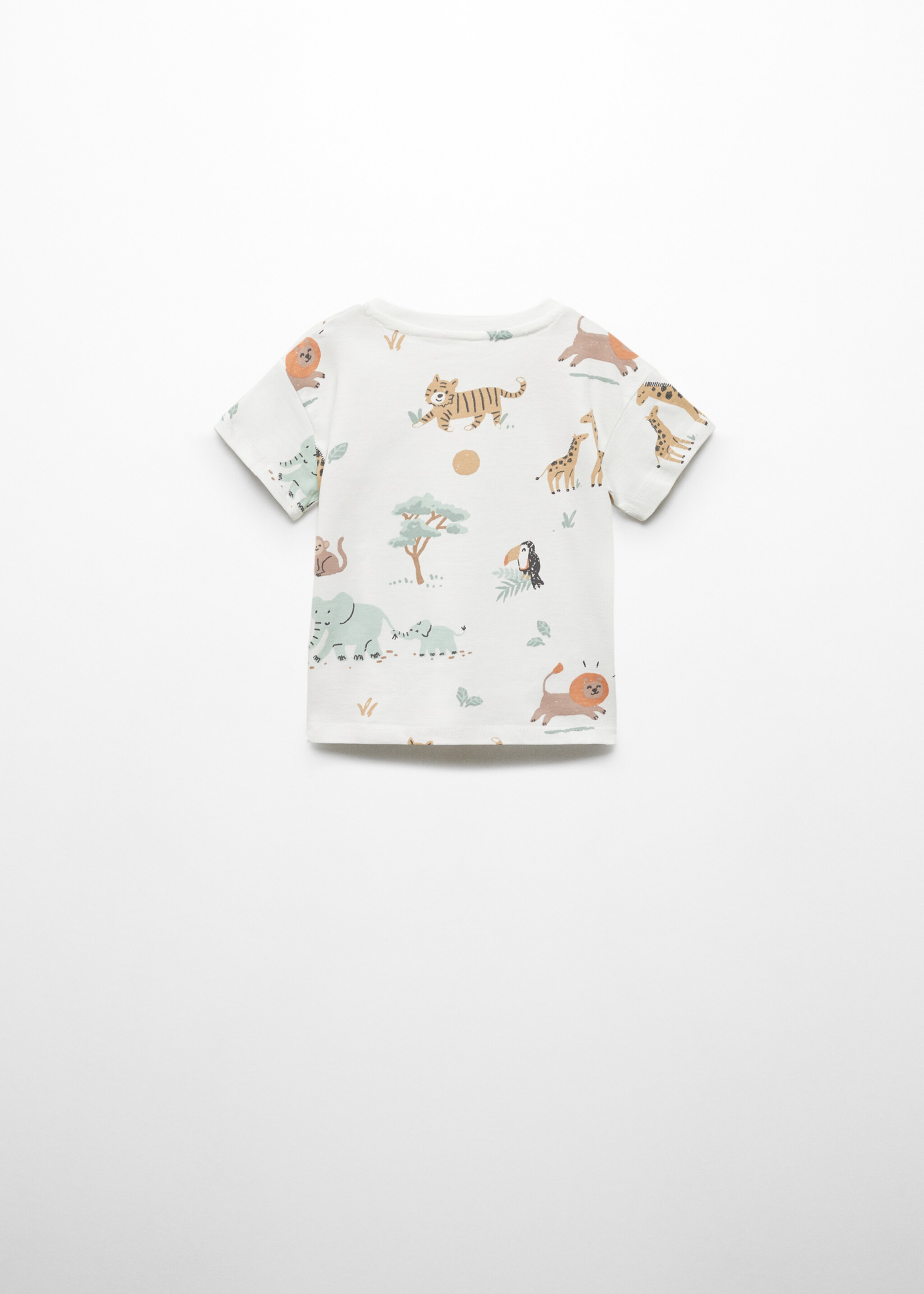 Animal print cotton t-shirt - Reverse of the article