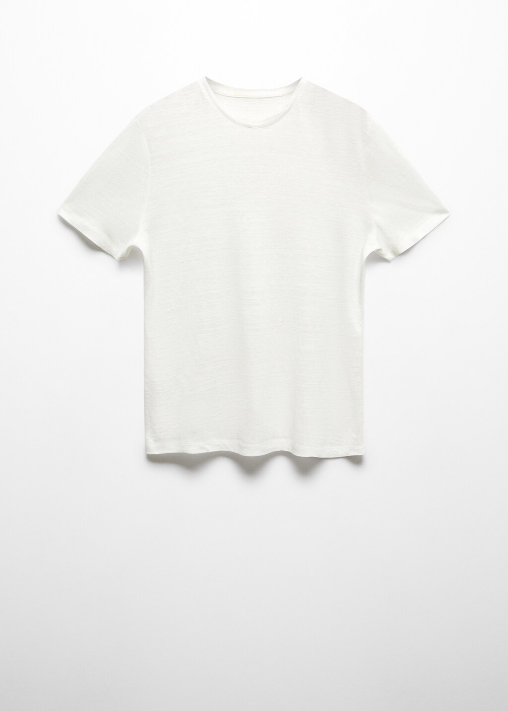 Linen-blend T-shirt - Men | MANGO OUTLET USA