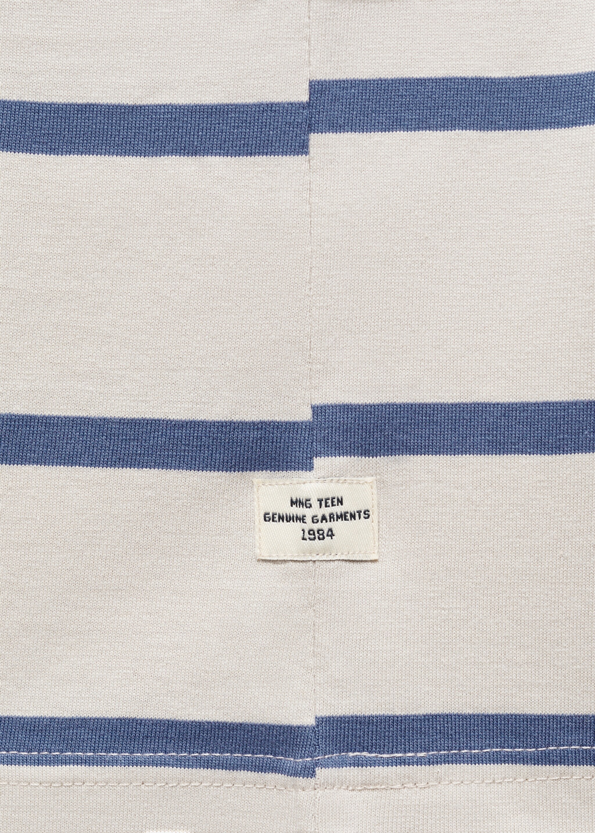 Striped cotton T-shirt - Details of the article 8, Medium Heather Grey. Ref: 67006027-00.