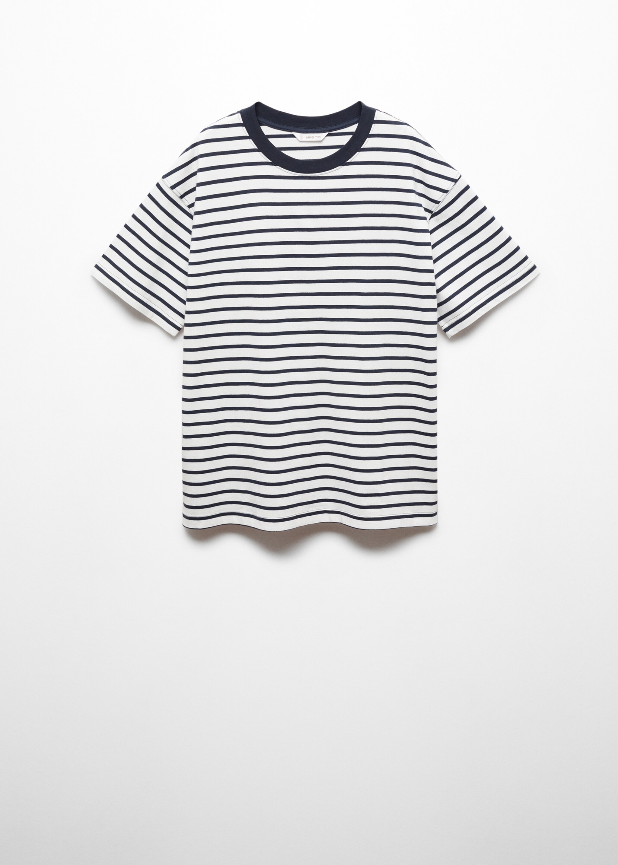 T-shirt coton à rayures - Article sans modèle, Blanc cassé. Ref: 67006028-00.