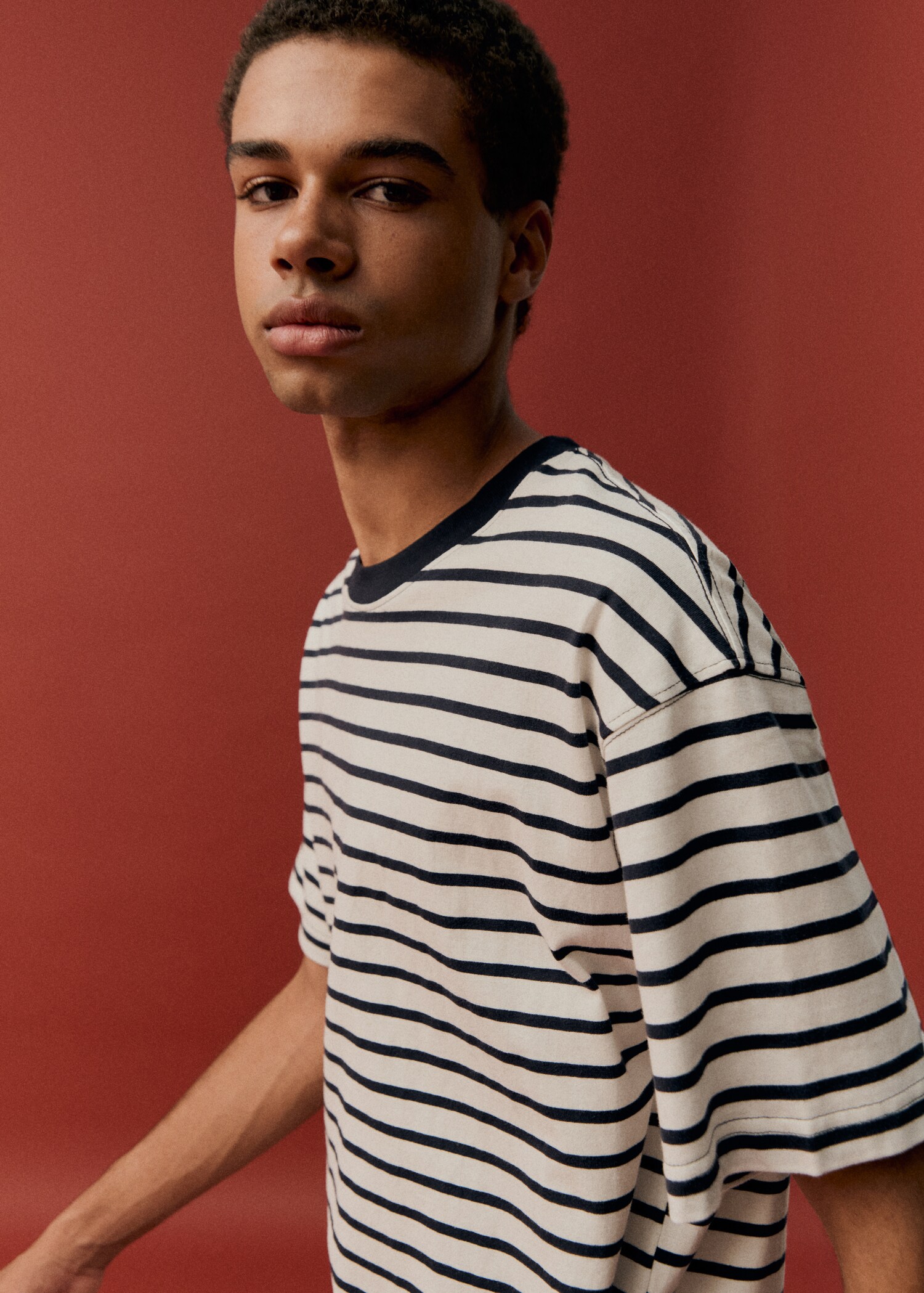 T-shirt coton à rayures - Détail de l'article 5