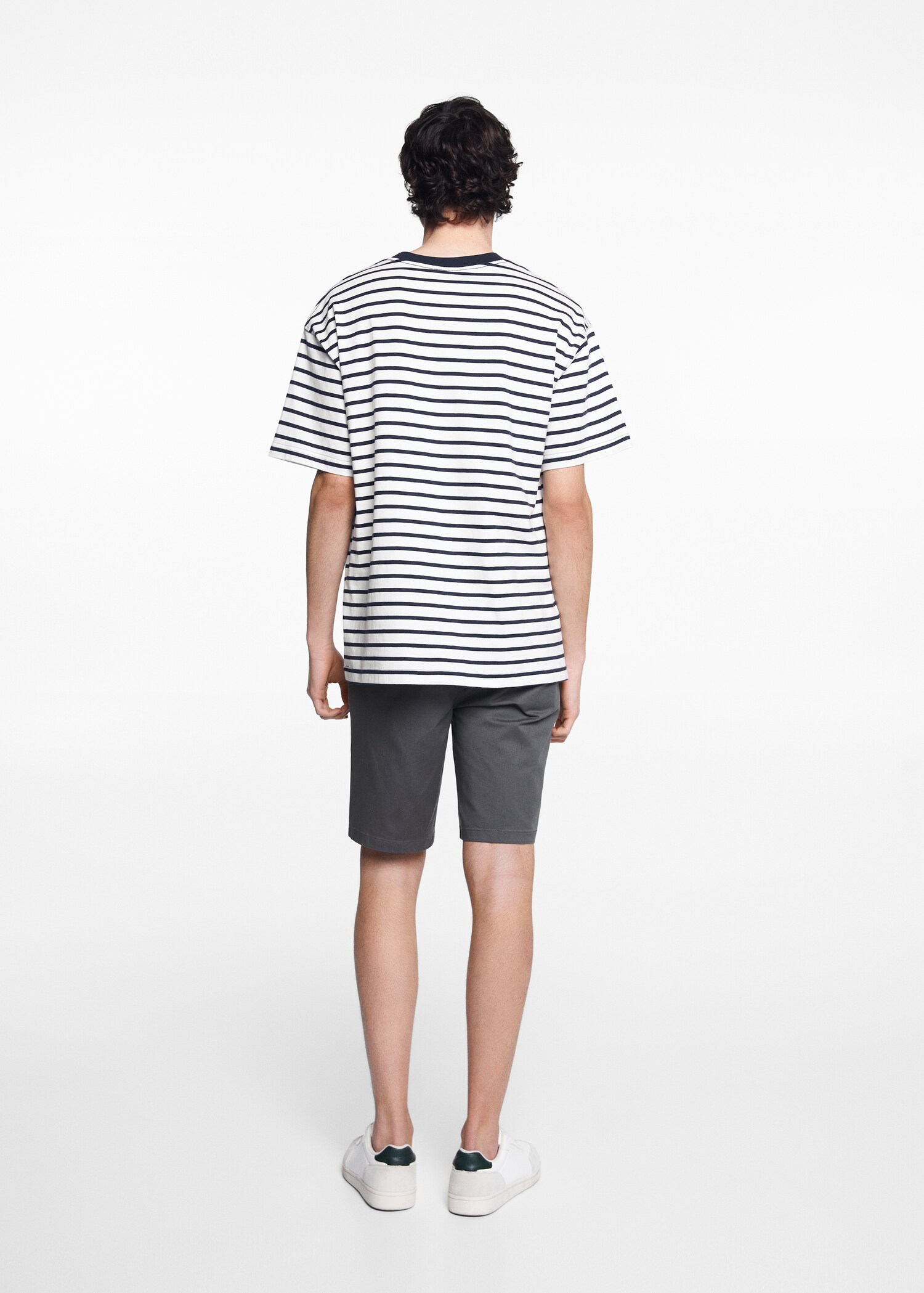 T-shirt coton à rayures - Verso de l’article