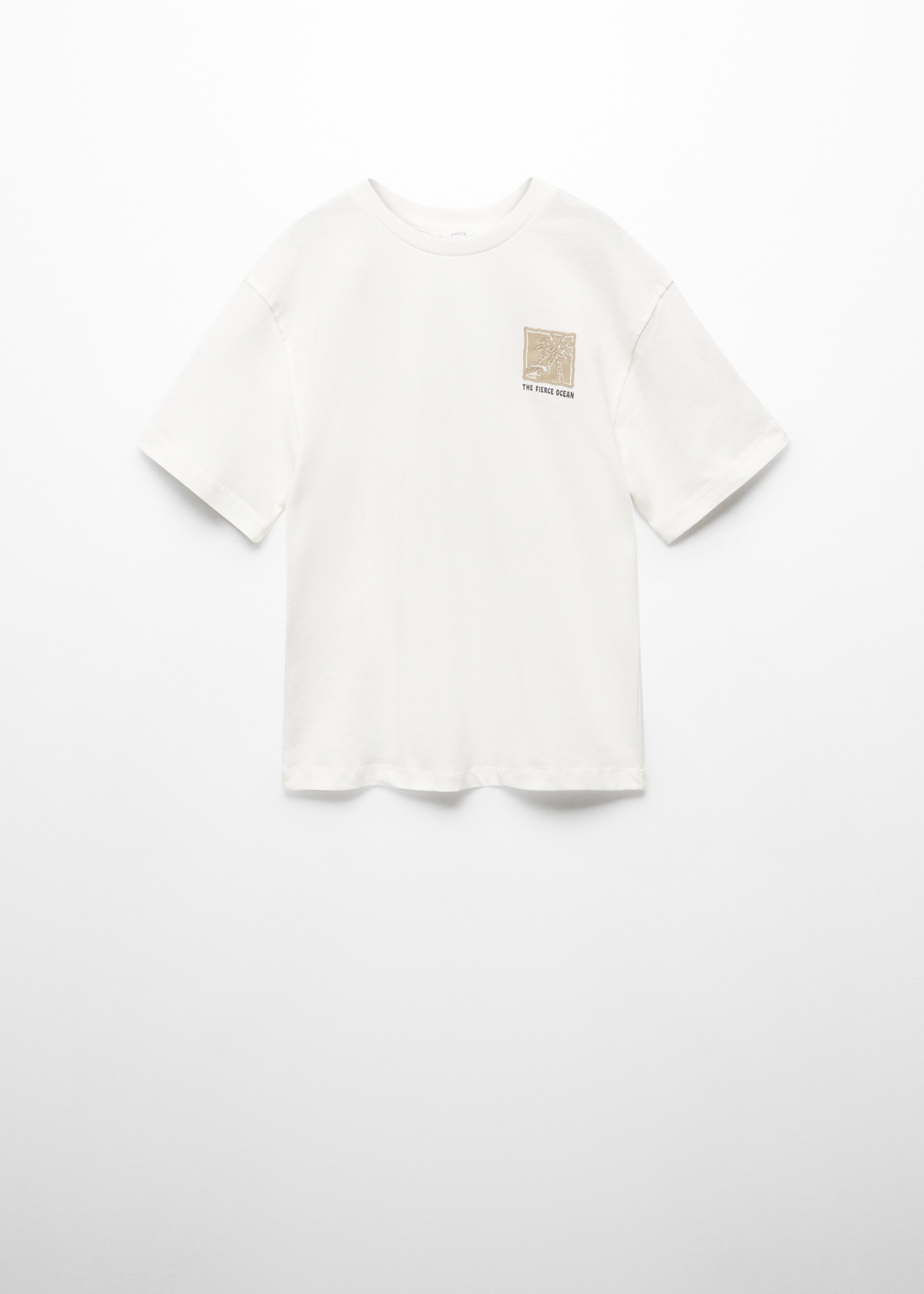 Short-sleeved printed t-shirt - Article without model, Off White. Ref: 67006029-00.