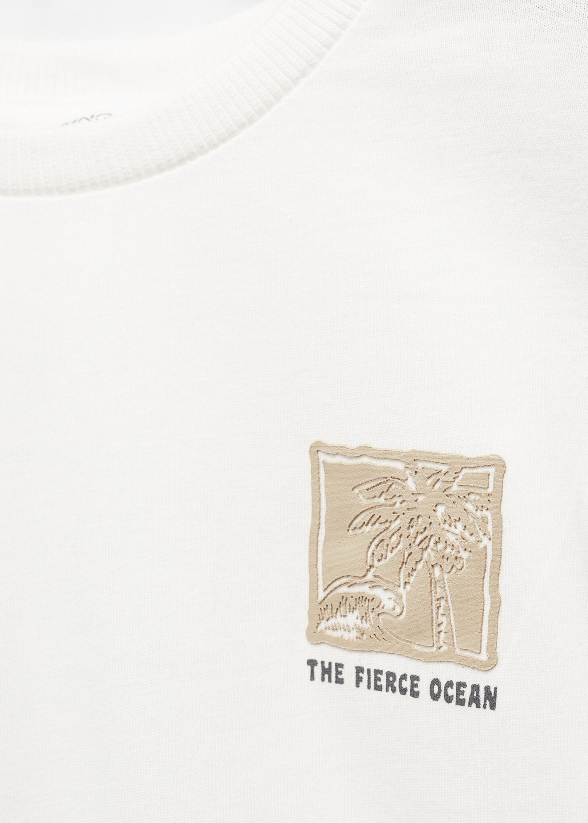 Short-sleeved printed t-shirt - Details of the article 8, Off White. Ref: 67006029-00.