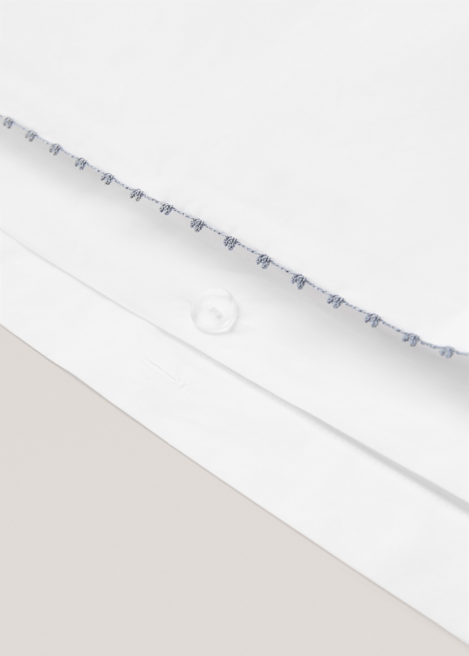 Housse de couette coton détail brodé lit 180/200 cm - Détail de l'article 1