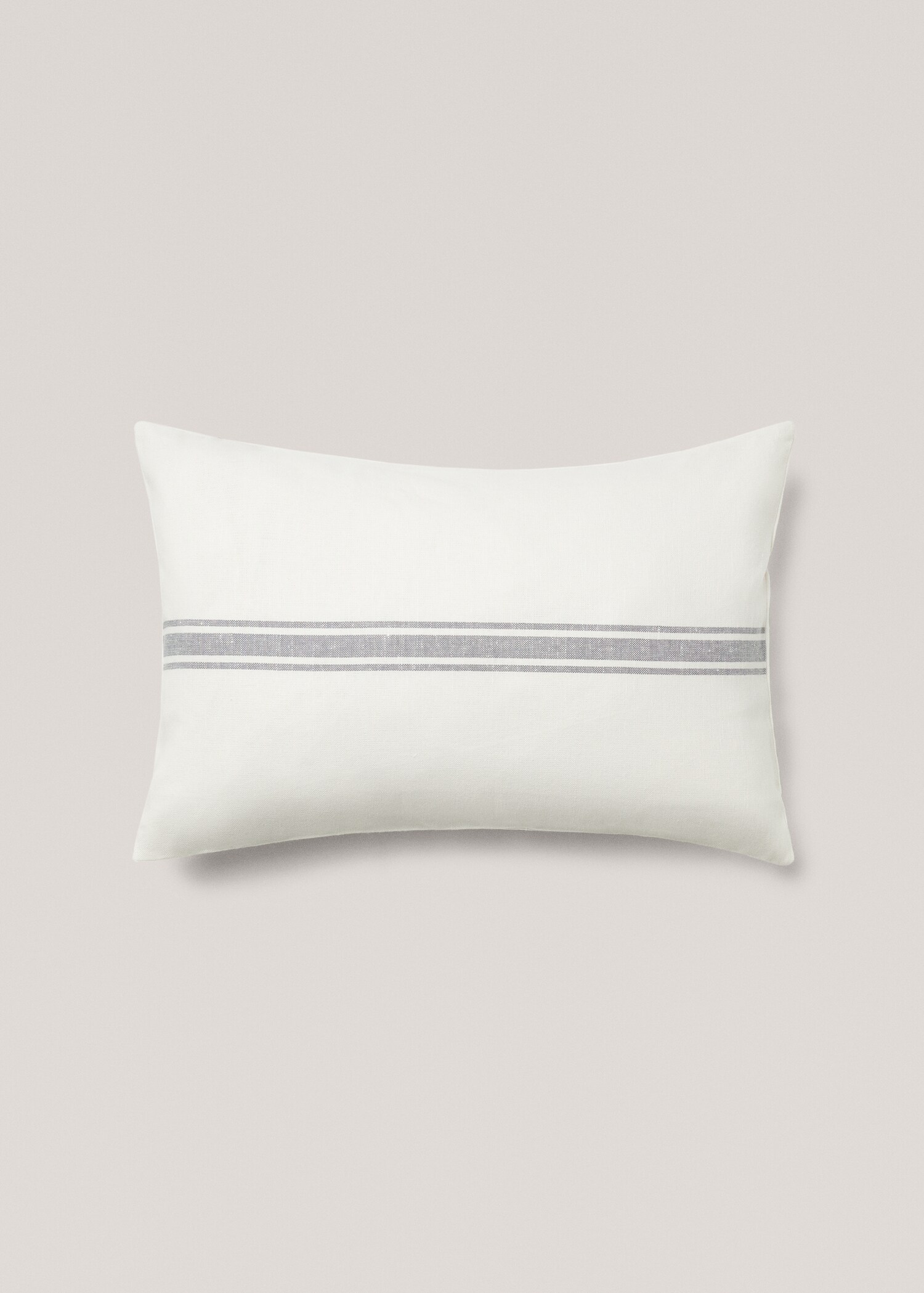 Stripe-print cotton linen cushion cover 40x60cm - Article without model