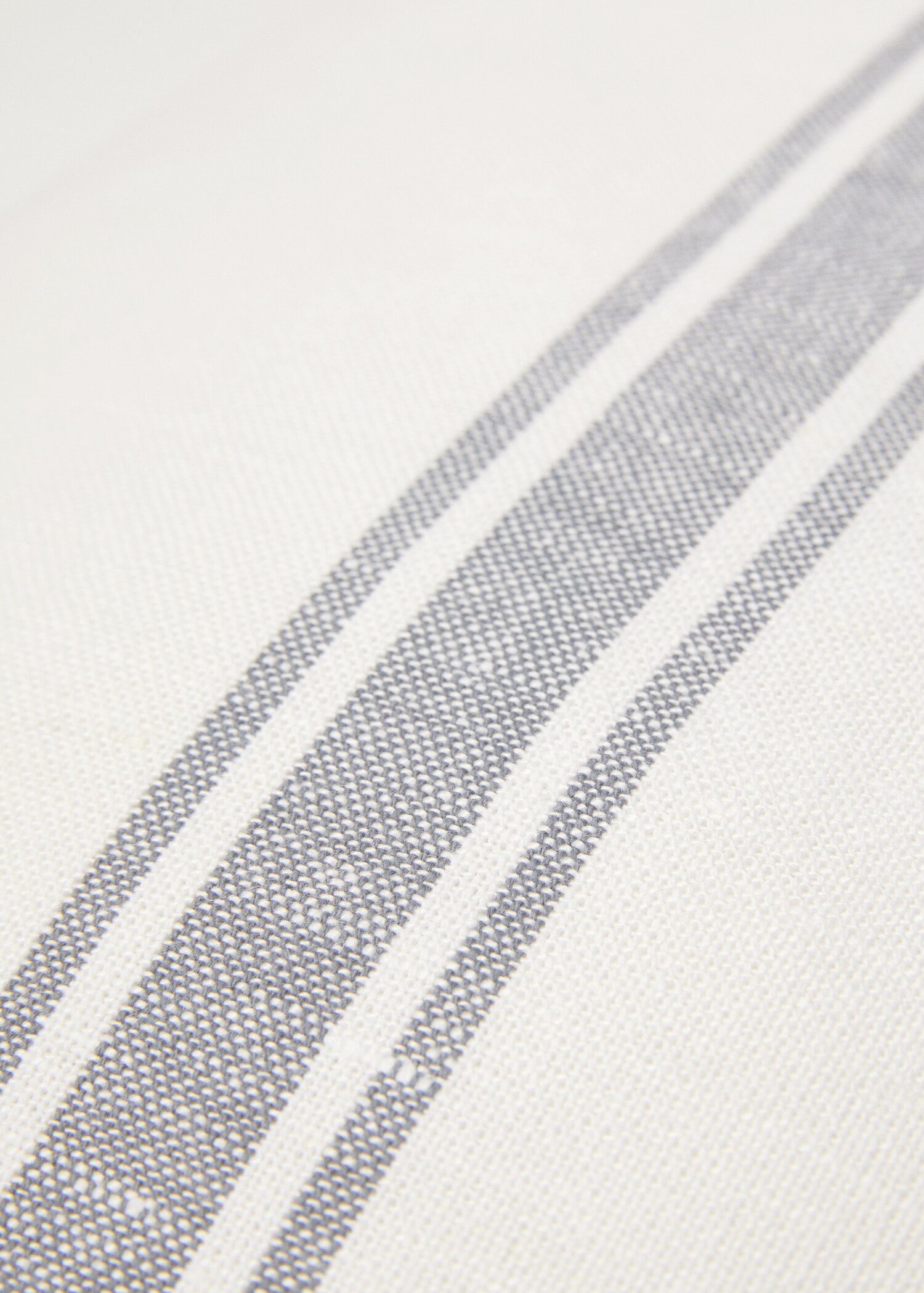 Stripe-print cotton linen cushion cover 40x60cm - Details of the article 2