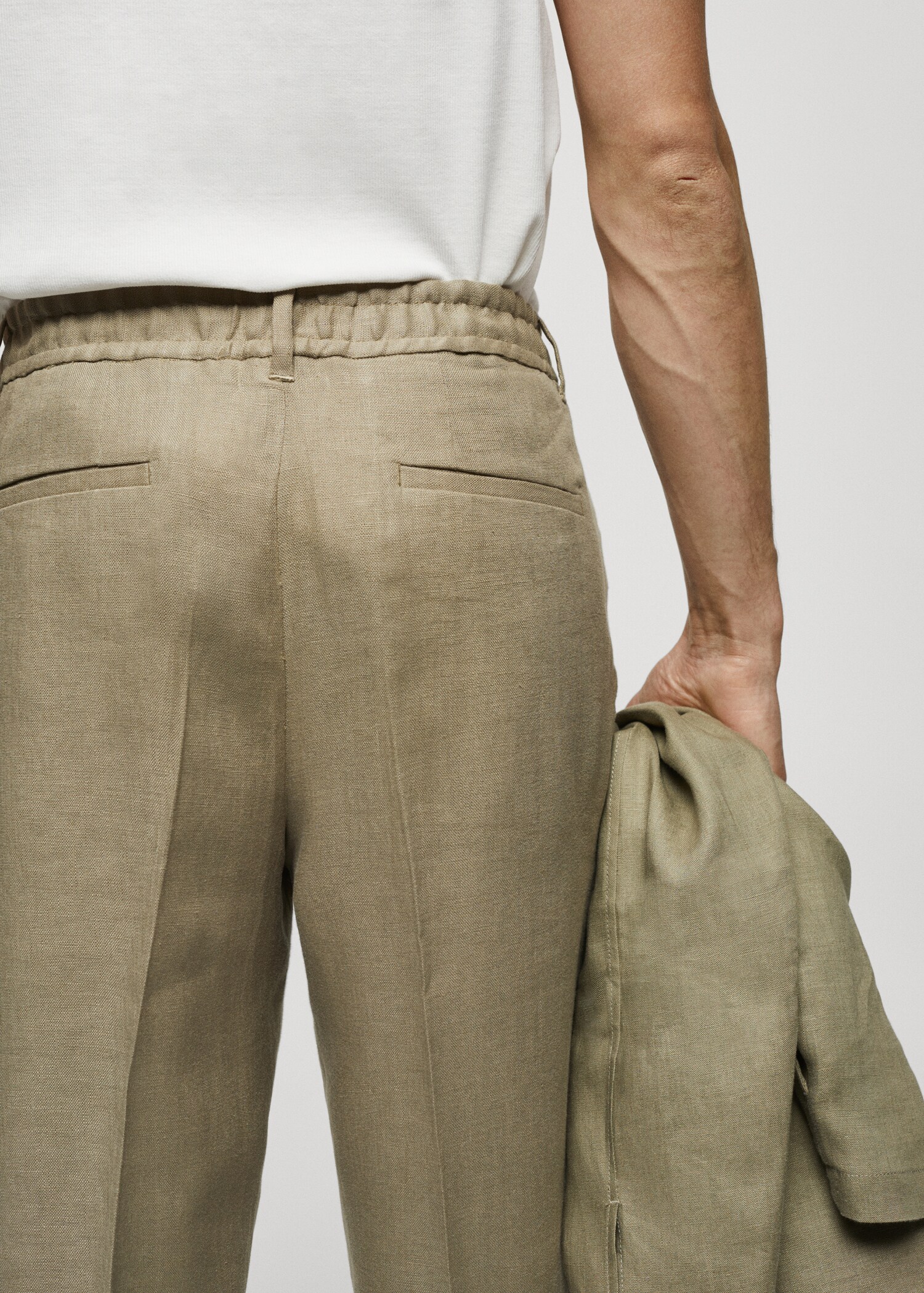 100% linen regular-fit trousers - Details of the article 2