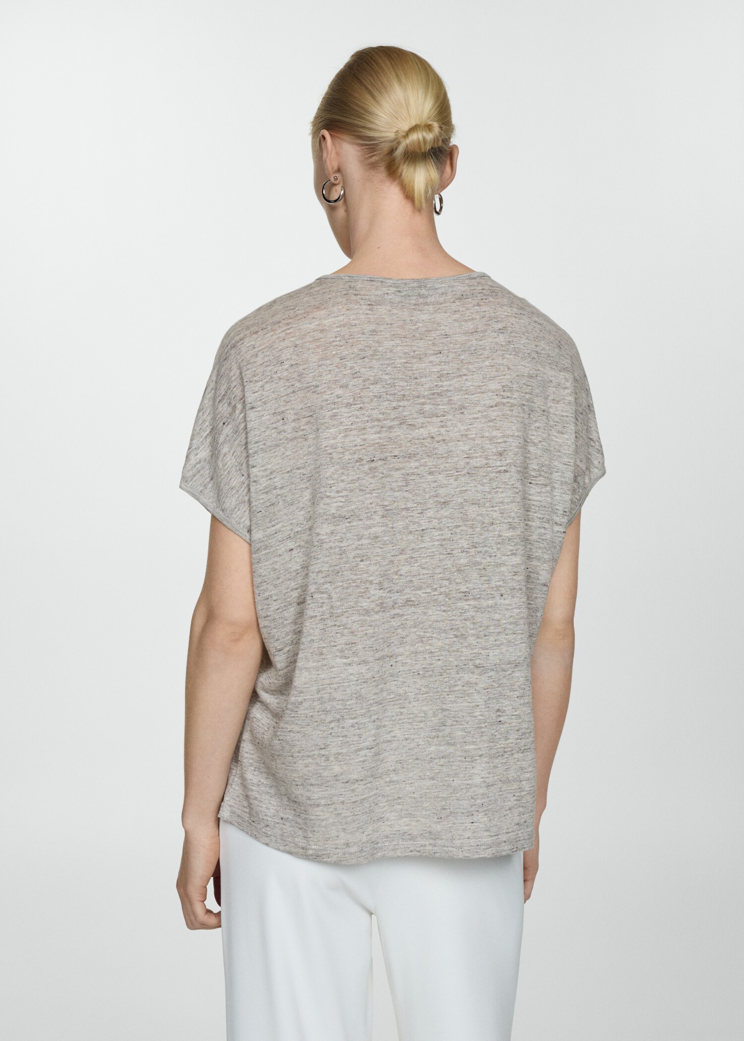 T-Shirt aus 100 % Leinen - Rückseite des Artikels
