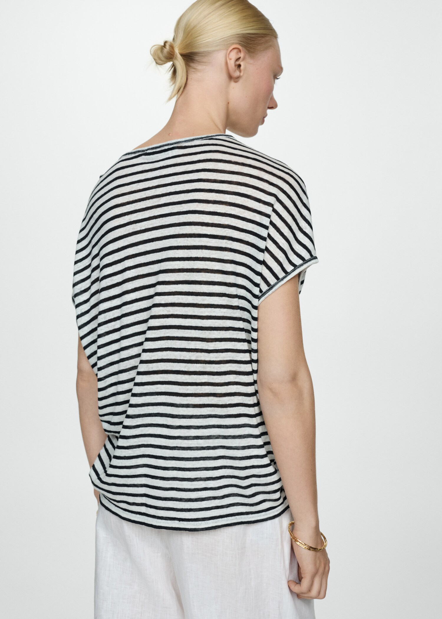 T-Shirt aus 100 % Leinen - Rückseite des Artikels