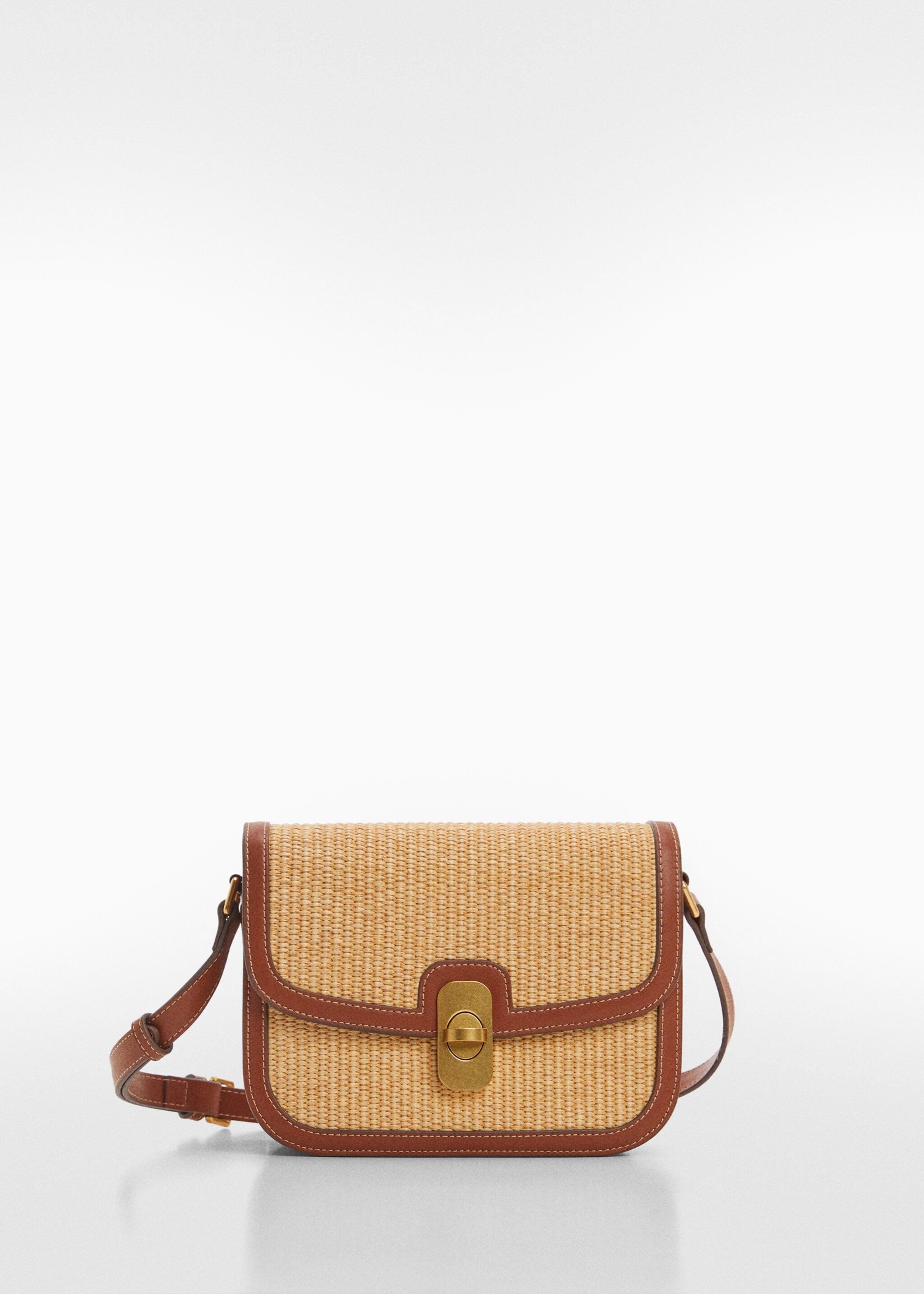 Raffia-effect shoulder bag - Article without model